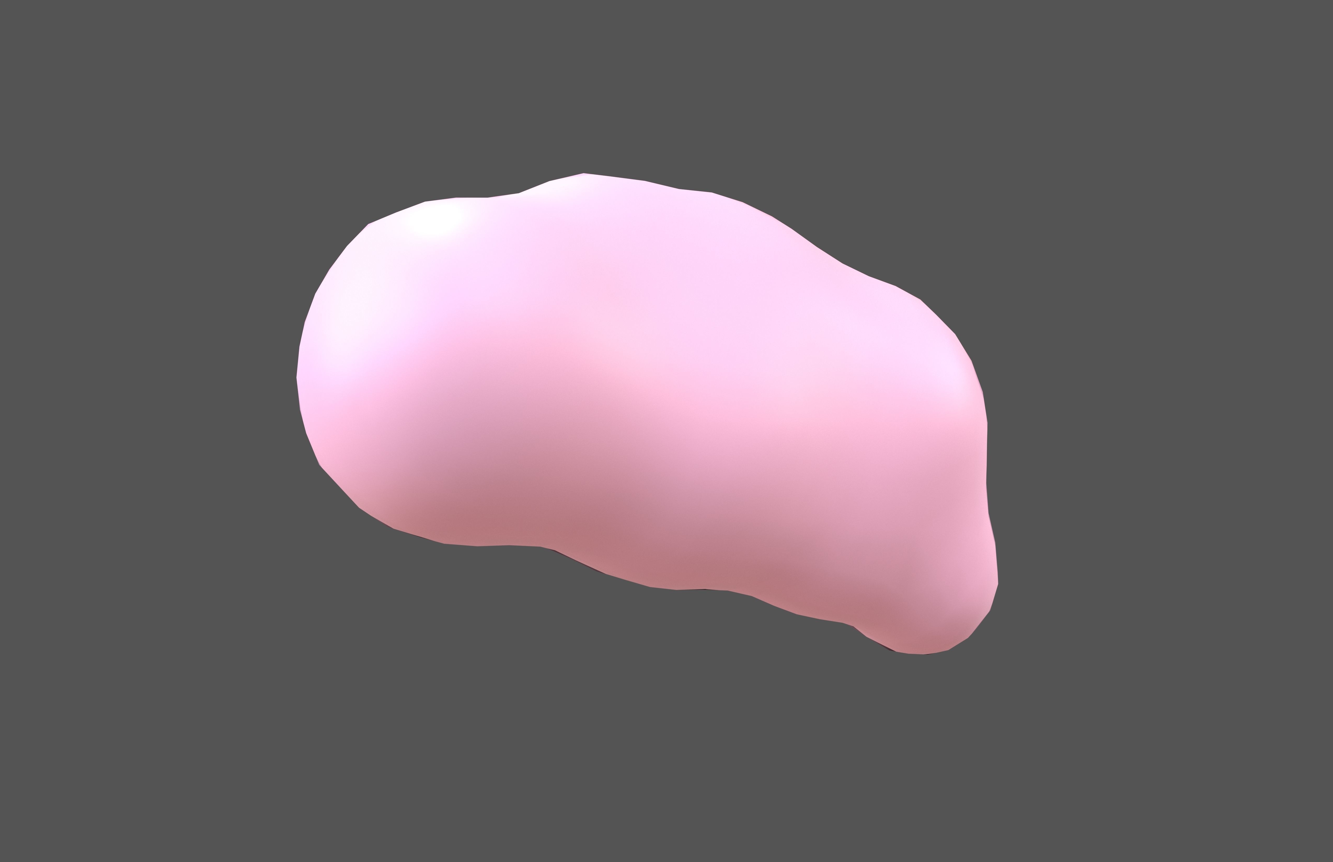 Cartoon Cloud v12 005 Low-poly 3D model_3