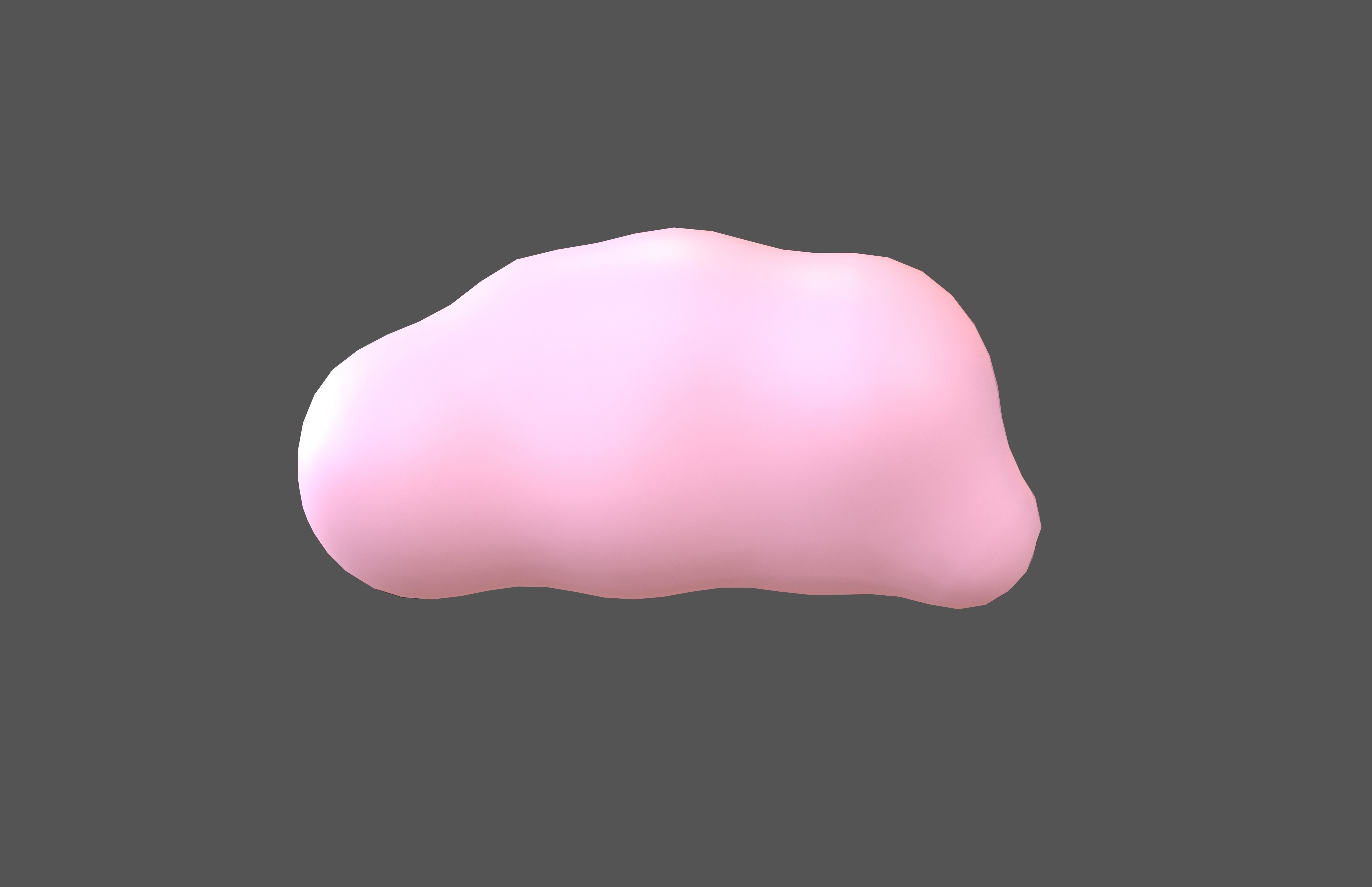 Cartoon Cloud v12 005 Low-poly 3D model_1