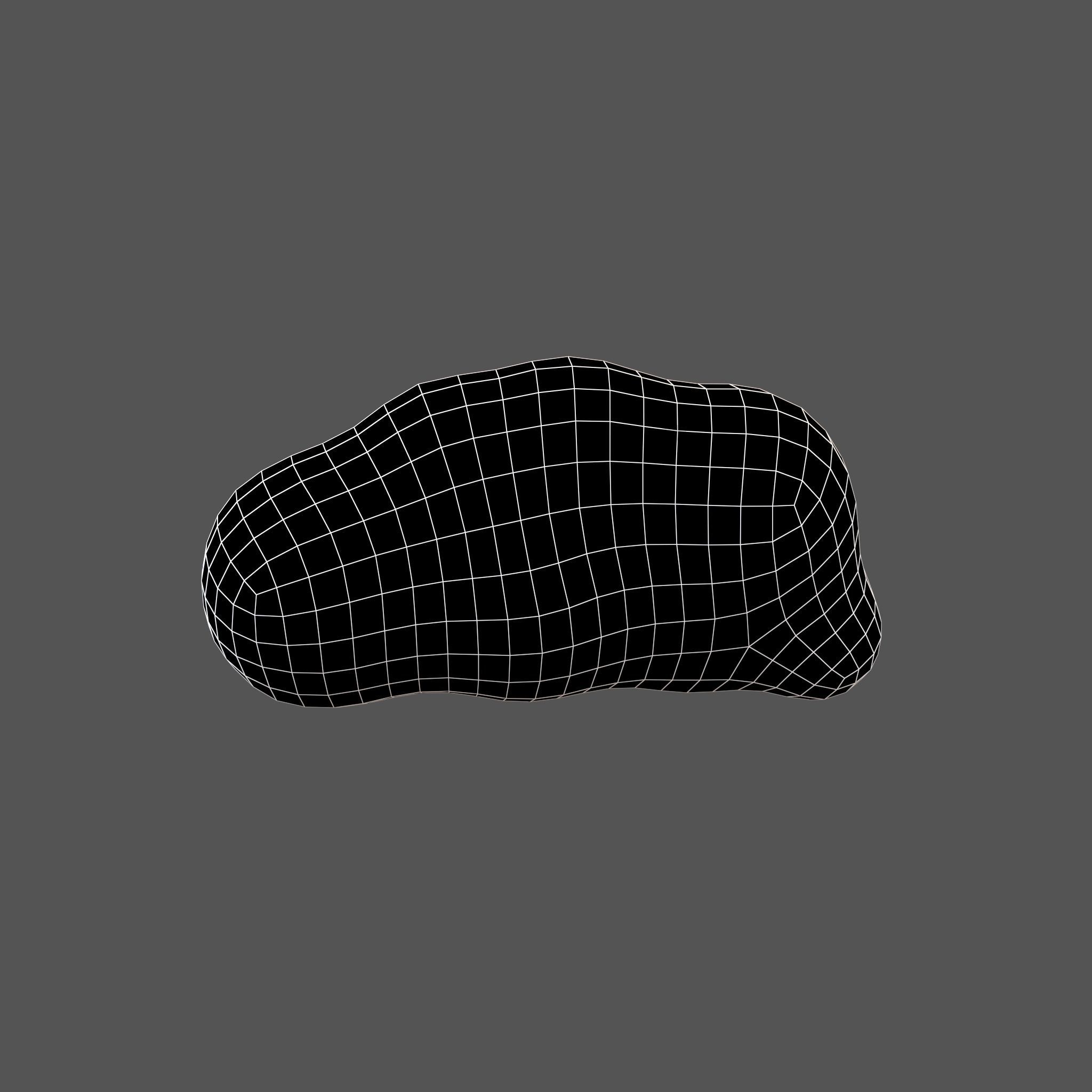 Cartoon Cloud v12 005 Low-poly 3D model_5