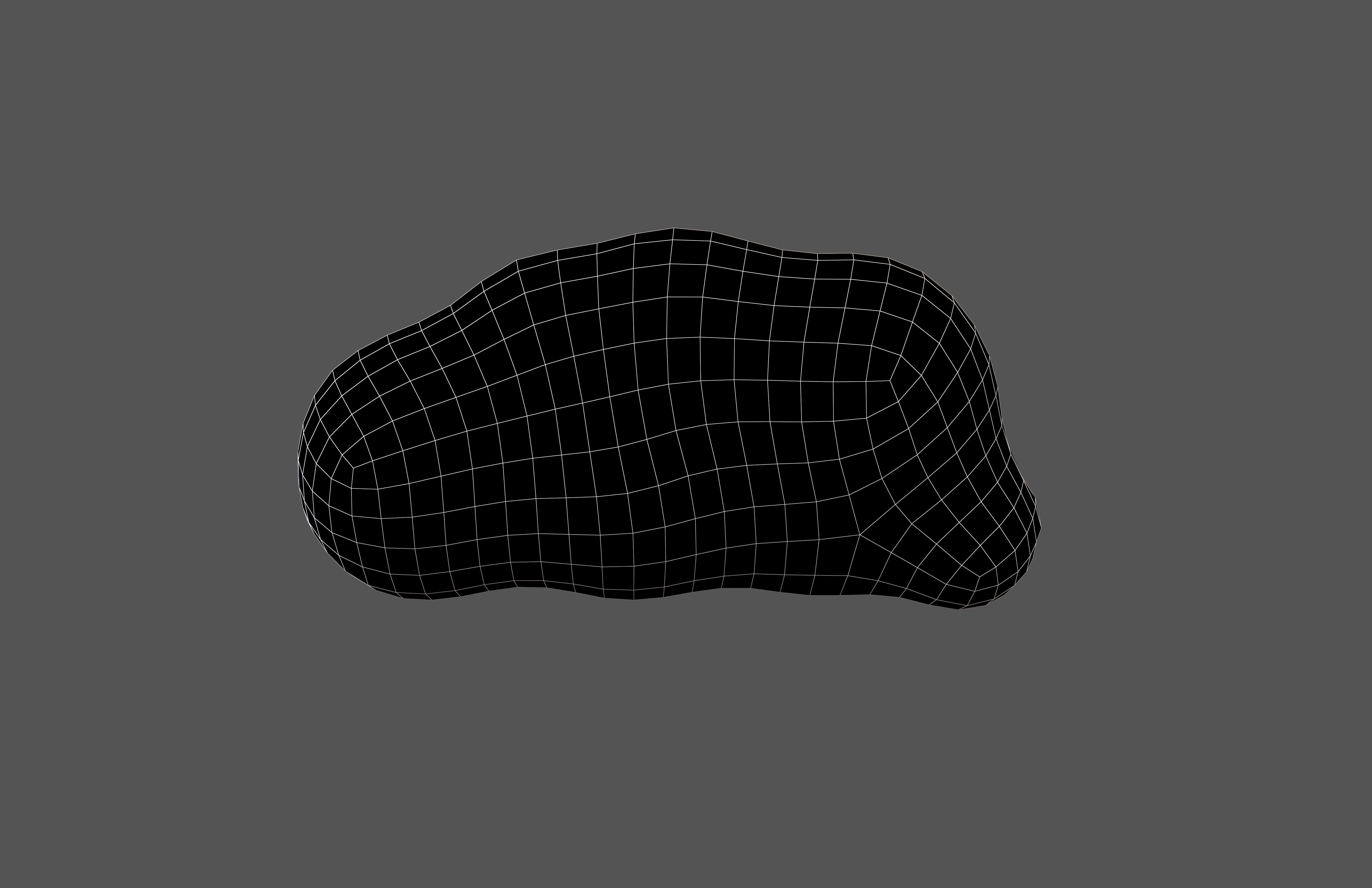 Cartoon Cloud v12 005 Low-poly 3D model_4