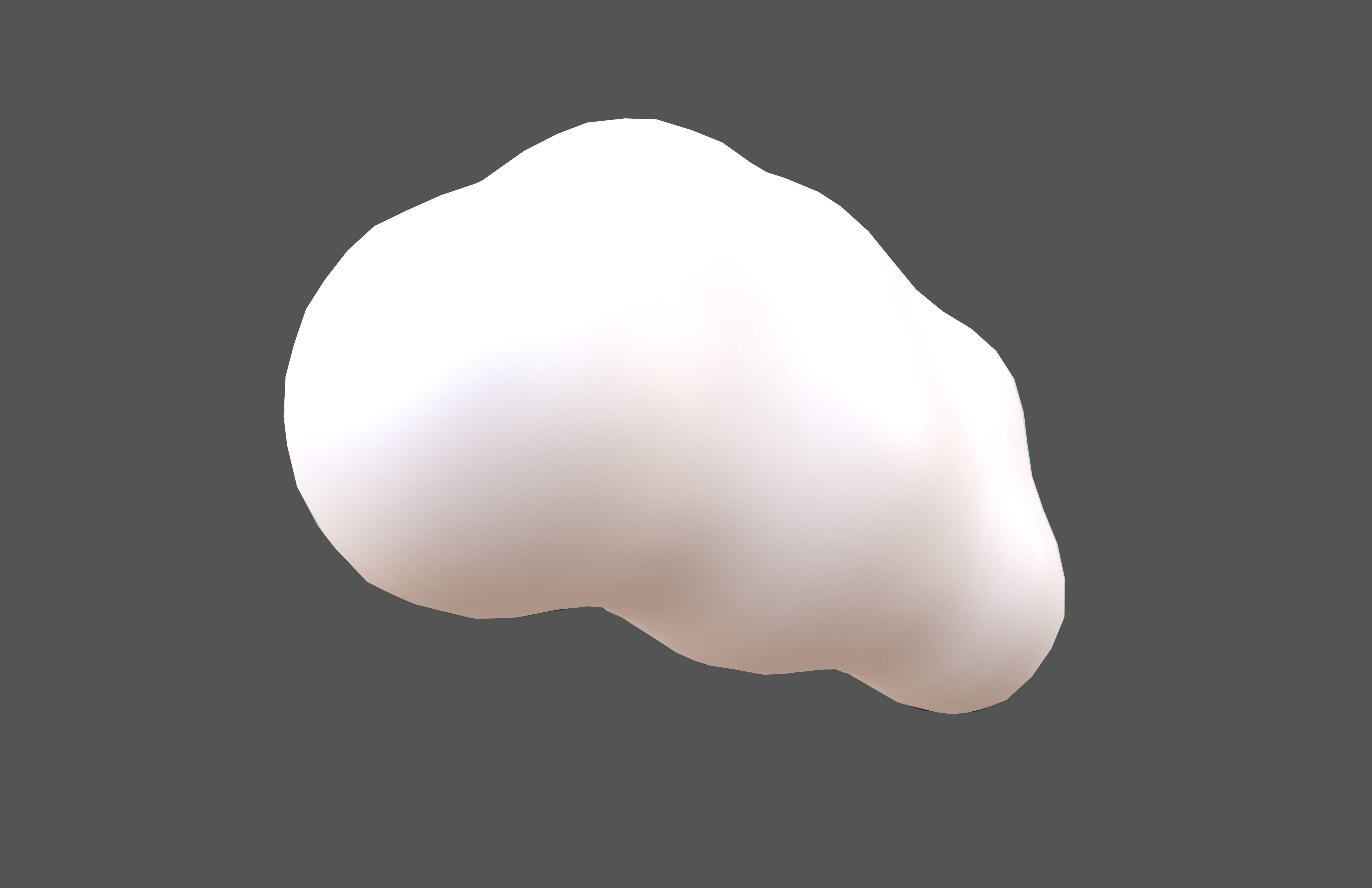Cartoon Cloud v13 001 Low-poly 3D model_1