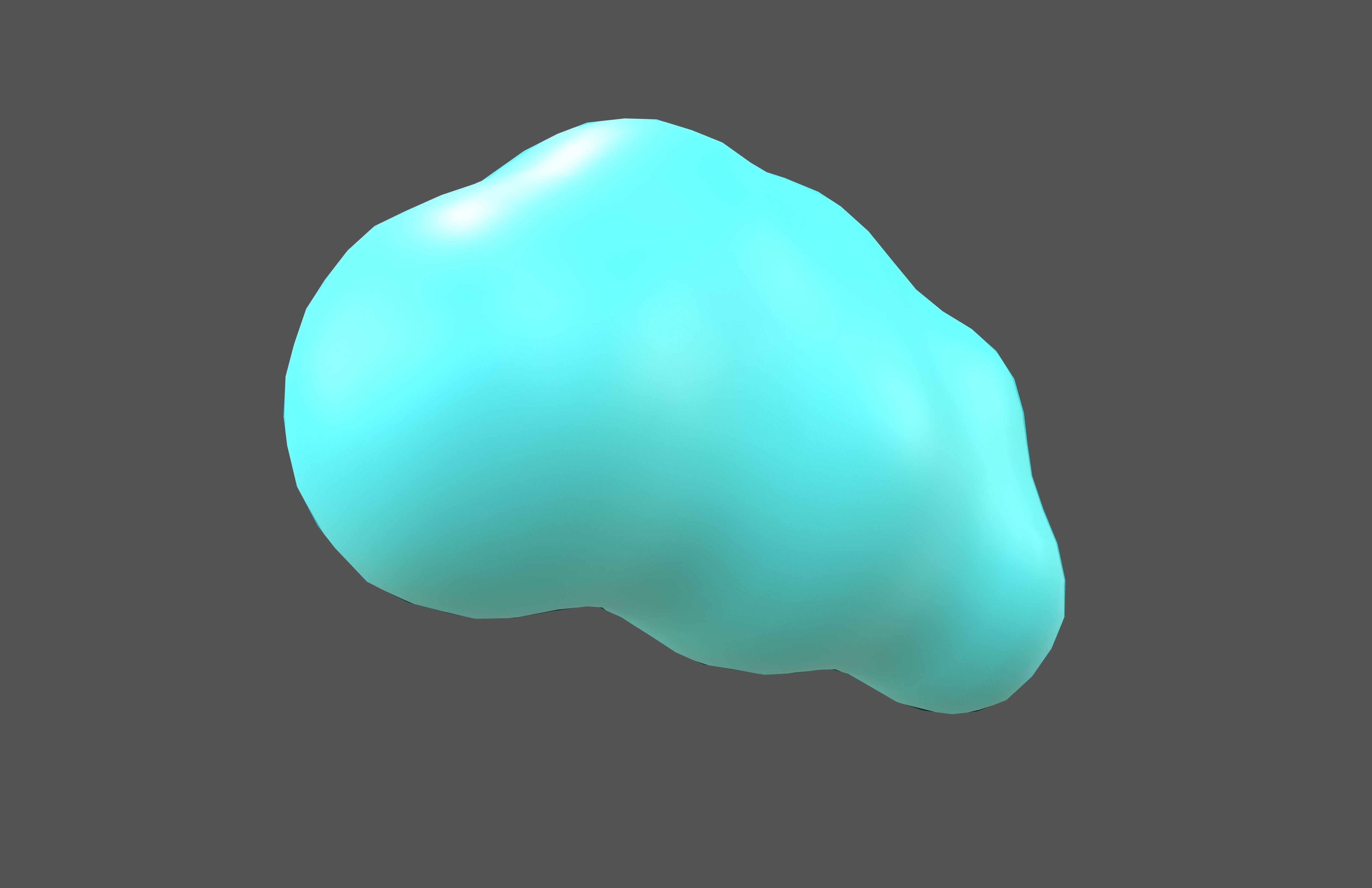 Cartoon Cloud v13 004 Low-poly 3D model_3