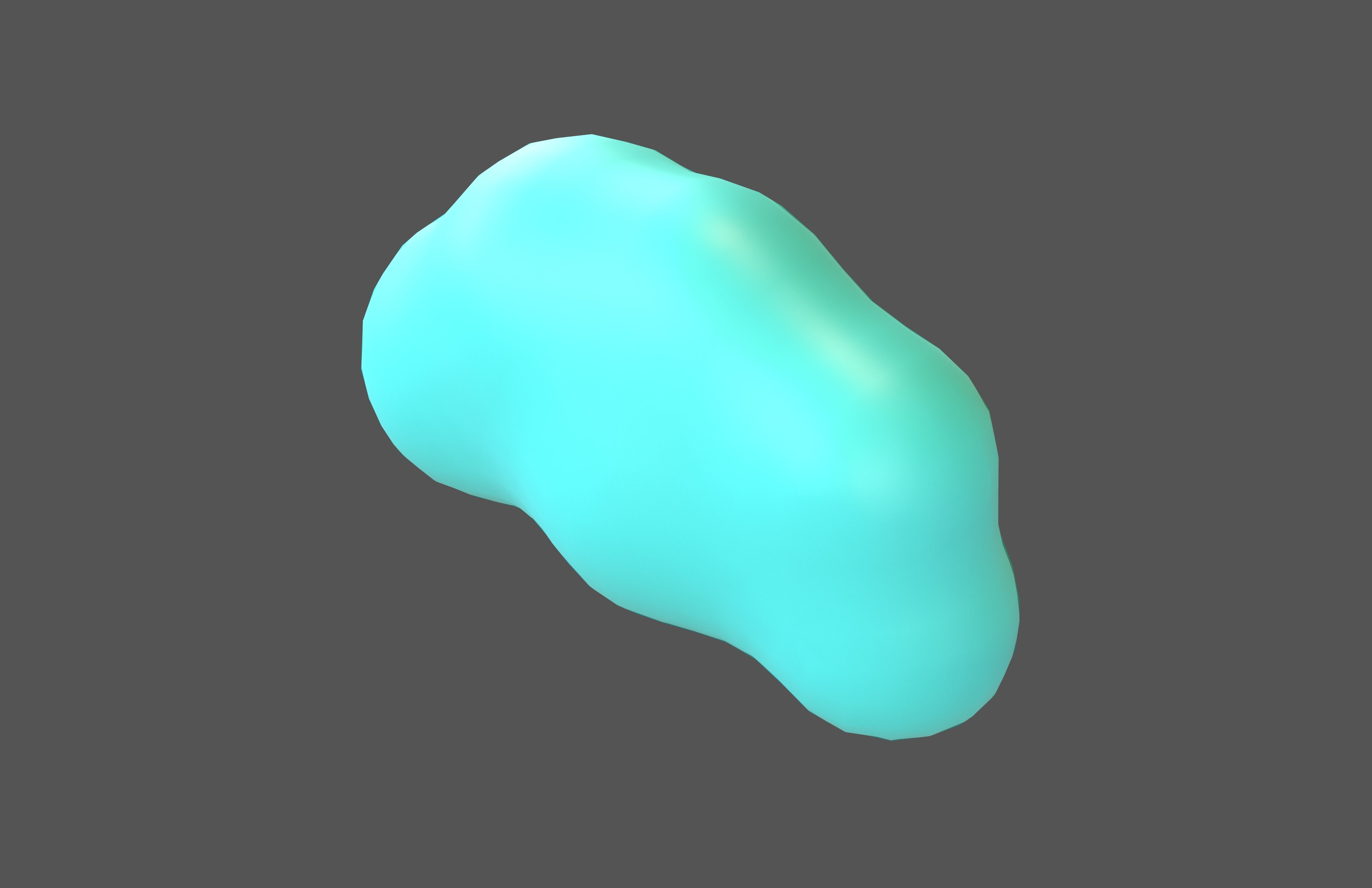 Cartoon Cloud v13 004 Low-poly 3D model_2