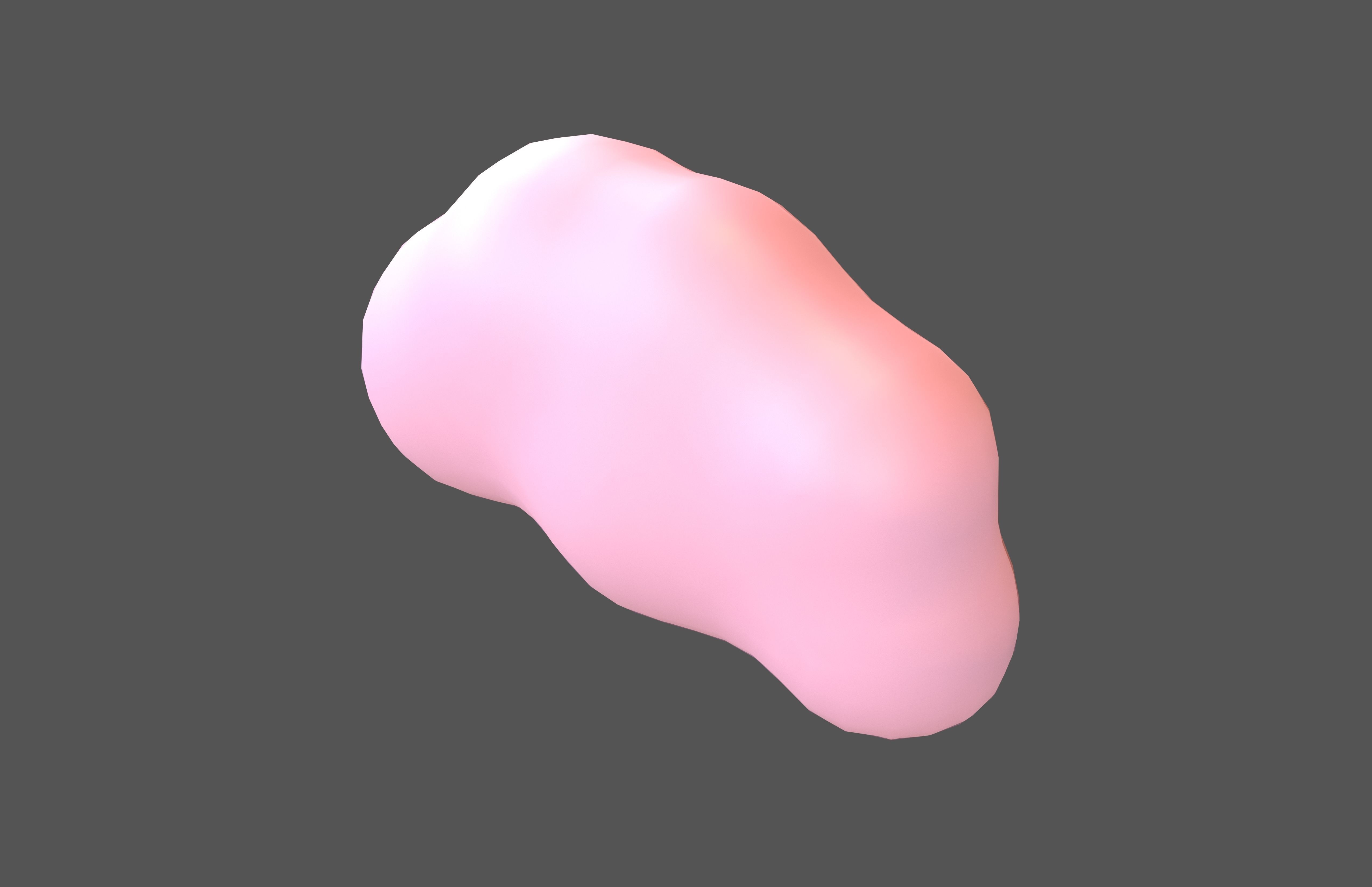 Cartoon Cloud v13 005 Low-poly 3D model_1