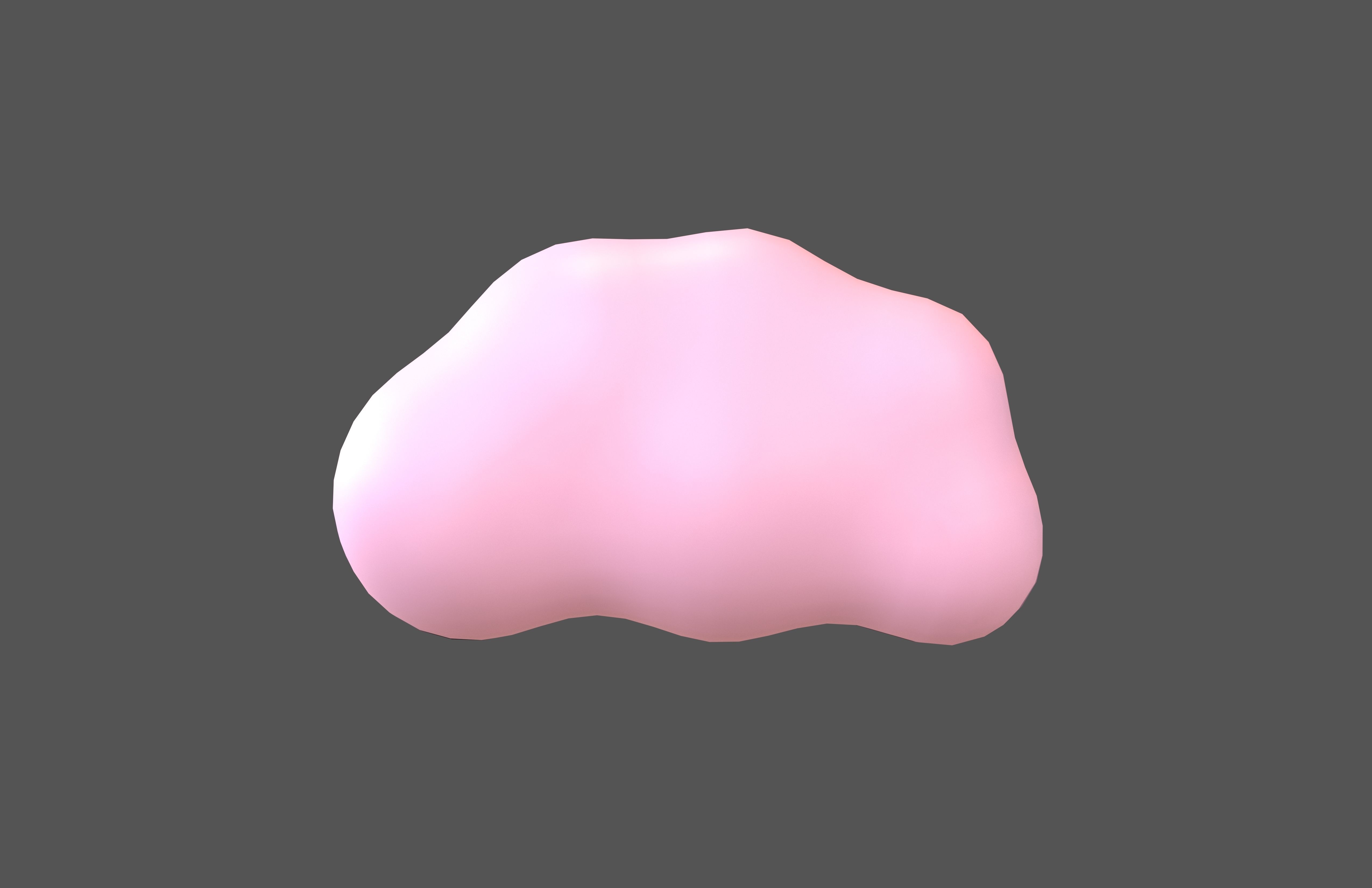 Cartoon Cloud v13 005 Low-poly 3D model_2