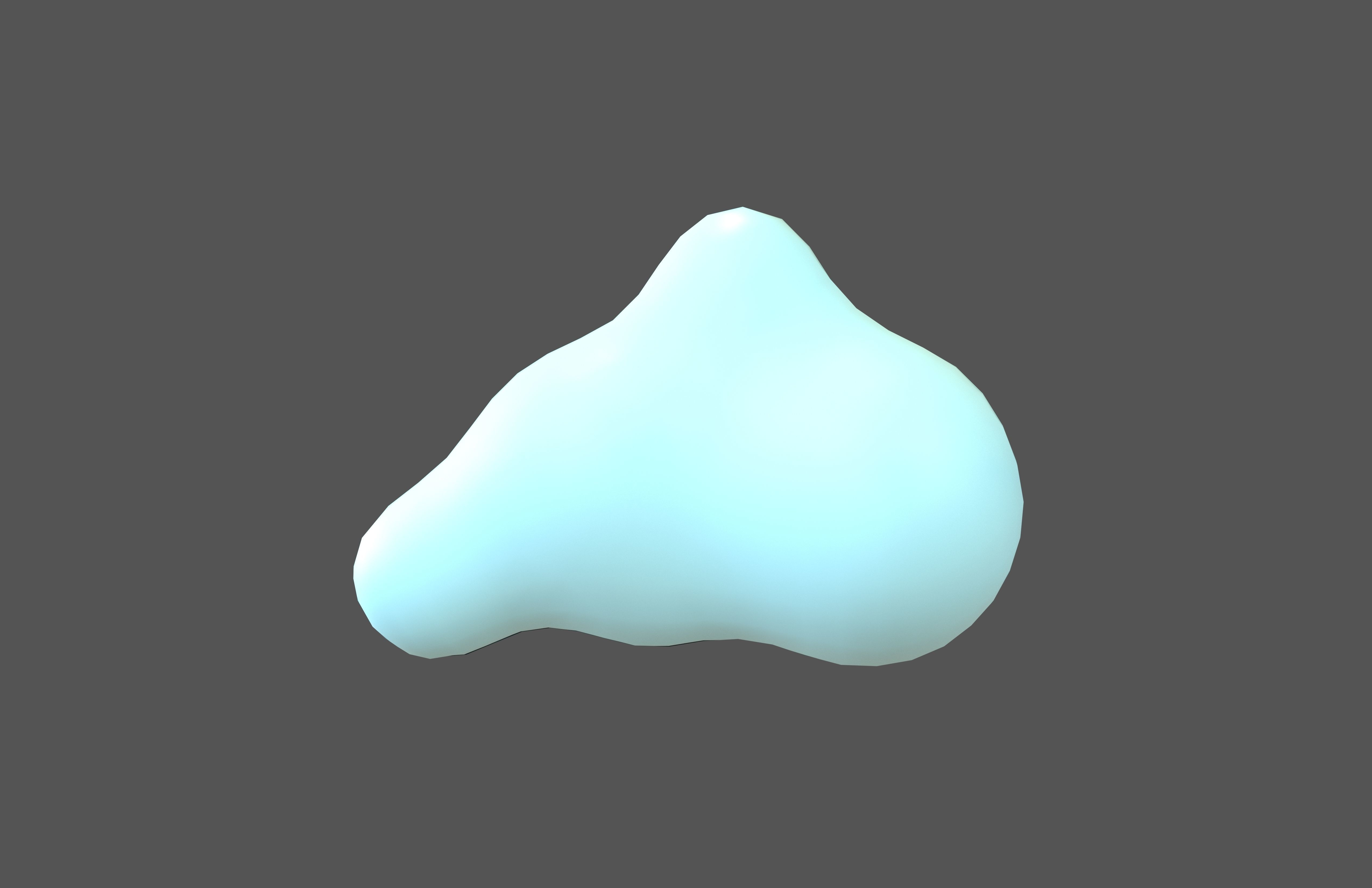 Cartoon Cloud v14 002 Low-poly 3D model_1