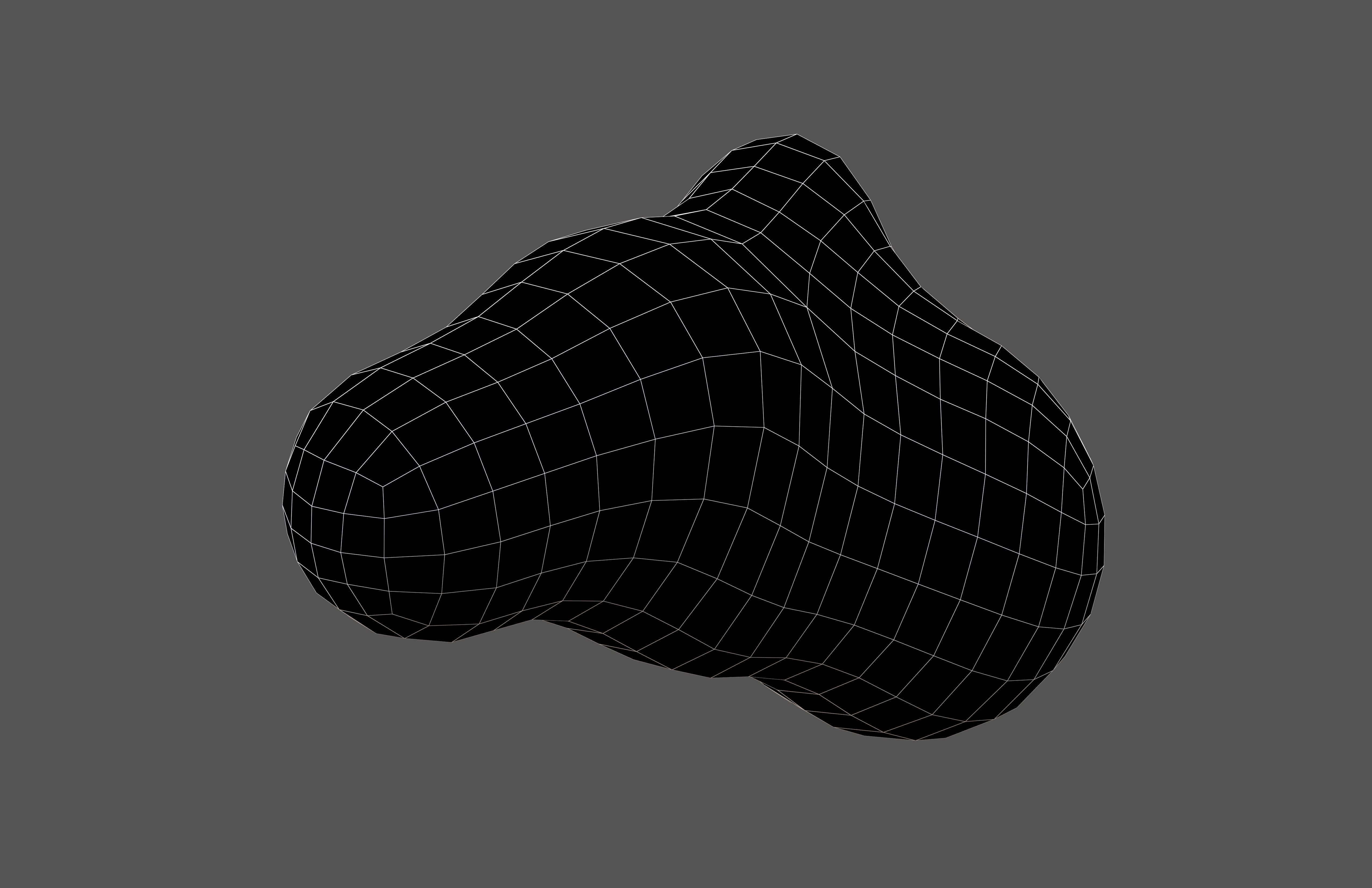 Cartoon Cloud v14 002 Low-poly 3D model_7