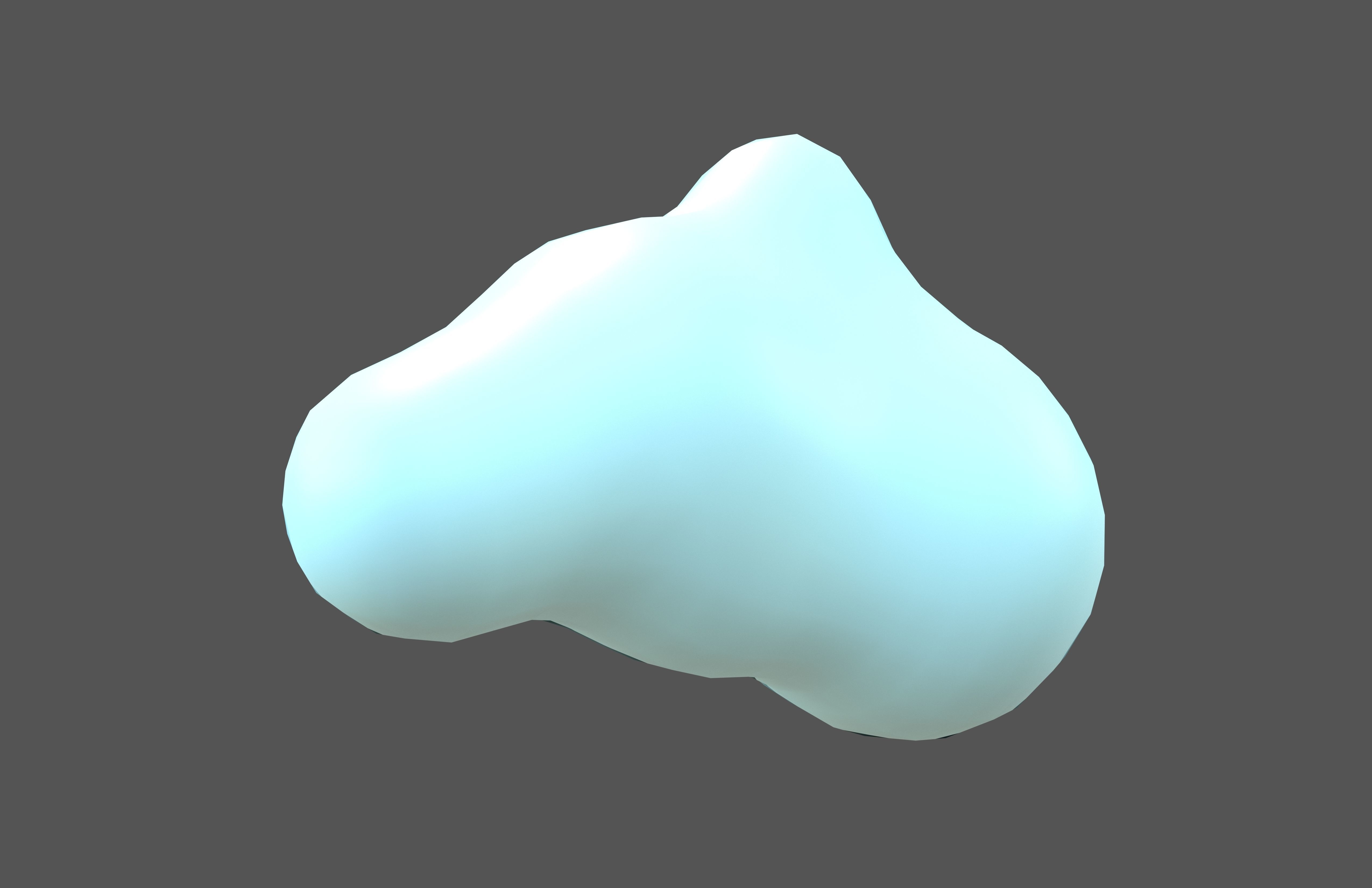 Cartoon Cloud v14 002 Low-poly 3D model_3