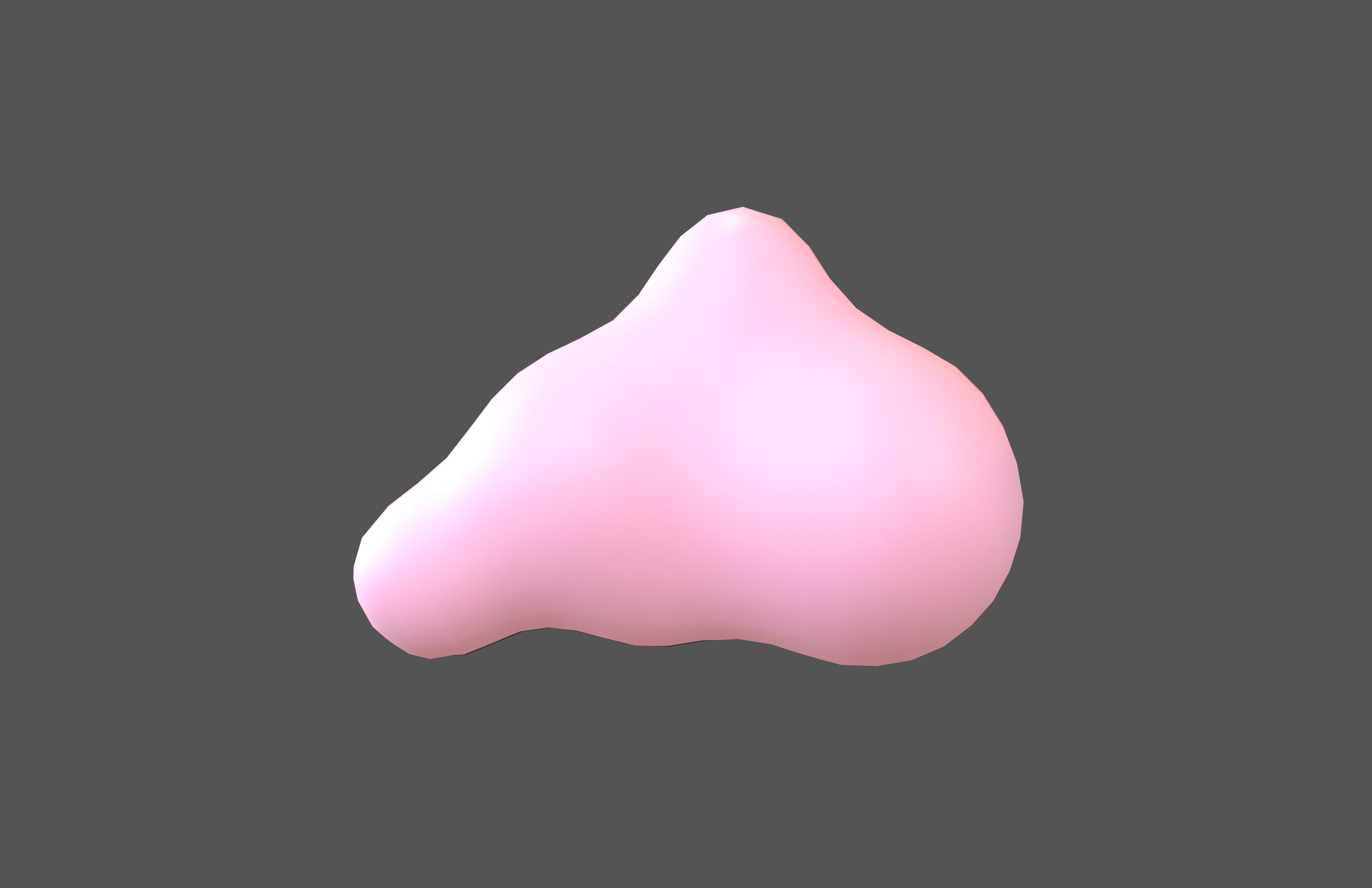 Cartoon Cloud v14 005 Low-poly 3D model_1