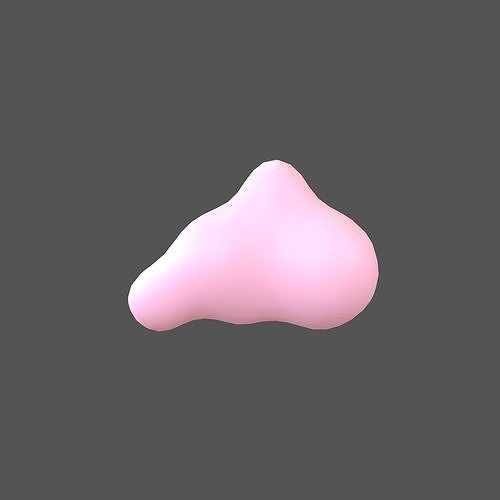 Cartoon Cloud v14 005 Low-poly 3D model