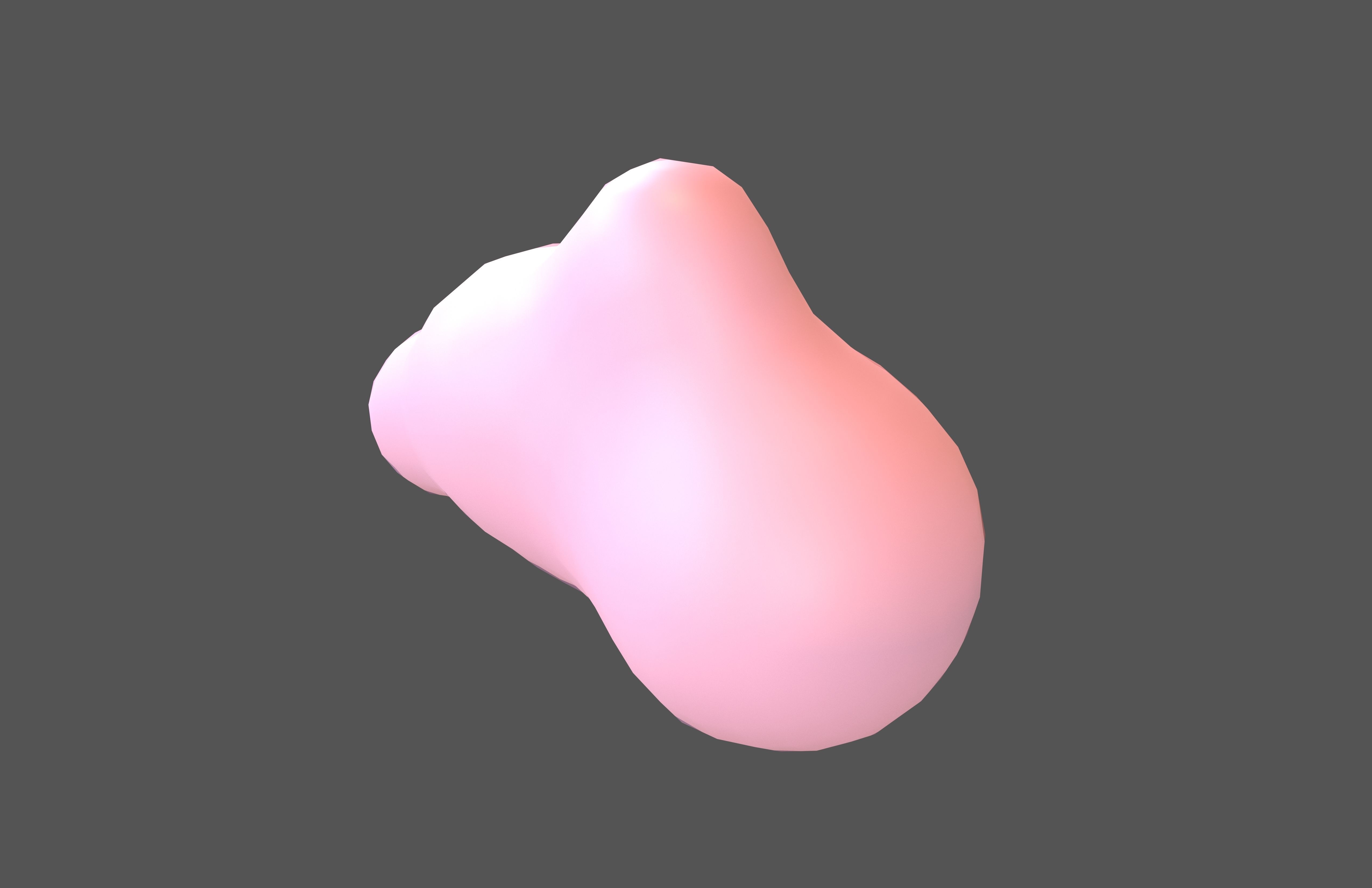 Cartoon Cloud v14 005 Low-poly 3D model_2