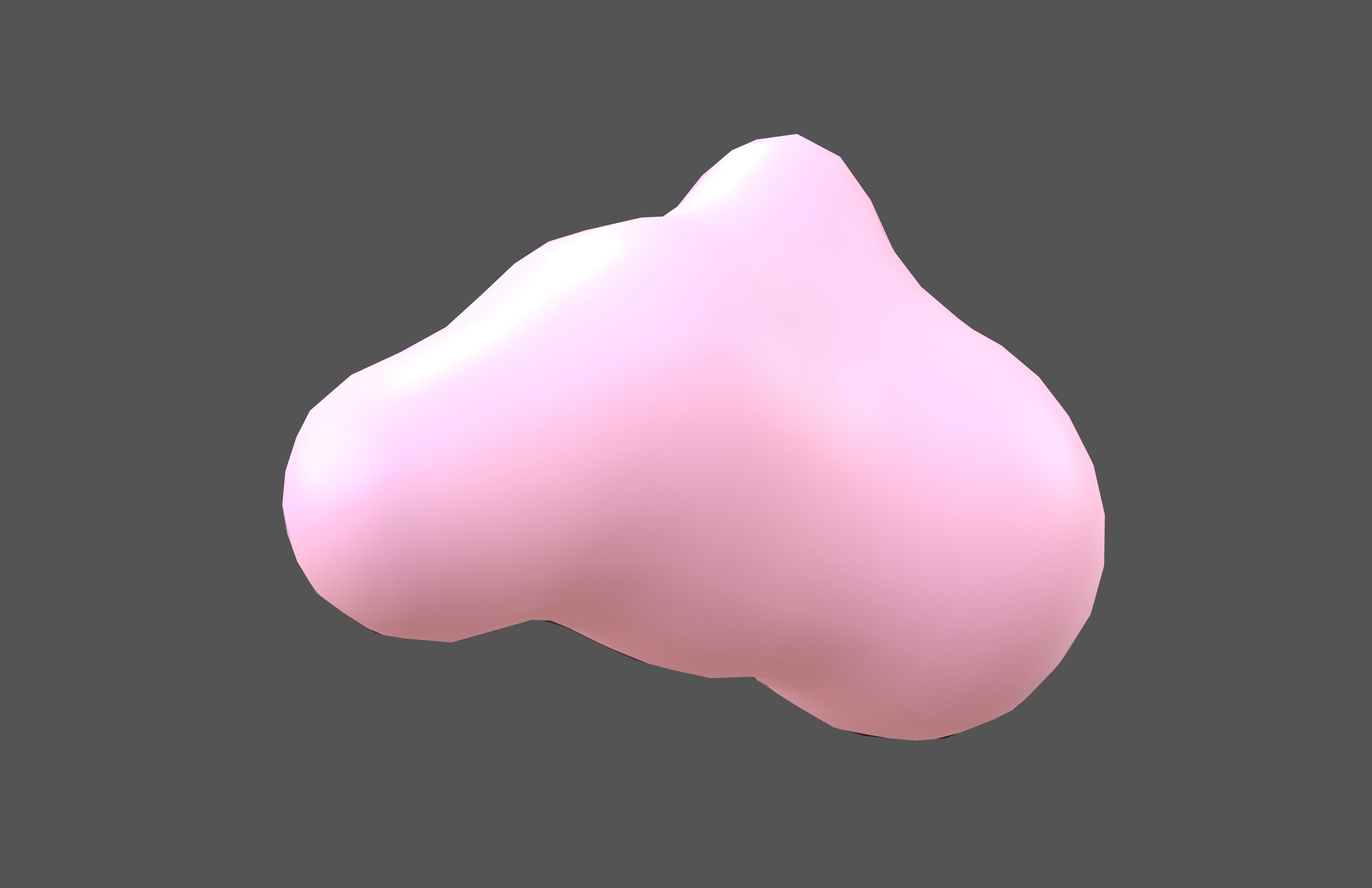Cartoon Cloud v14 005 Low-poly 3D model_3