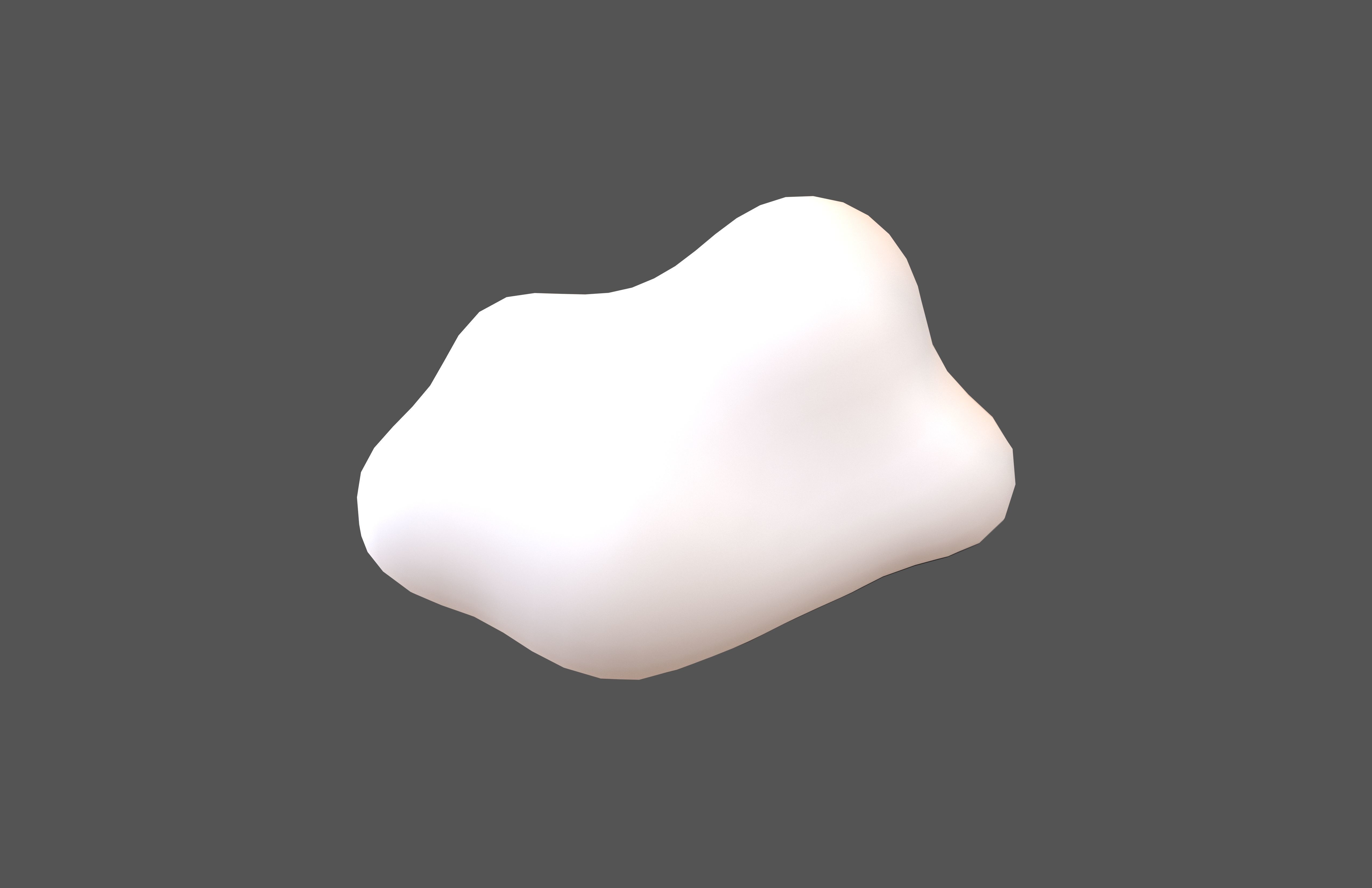 Cartoon Cloud v15 001 Low-poly 3D model_1