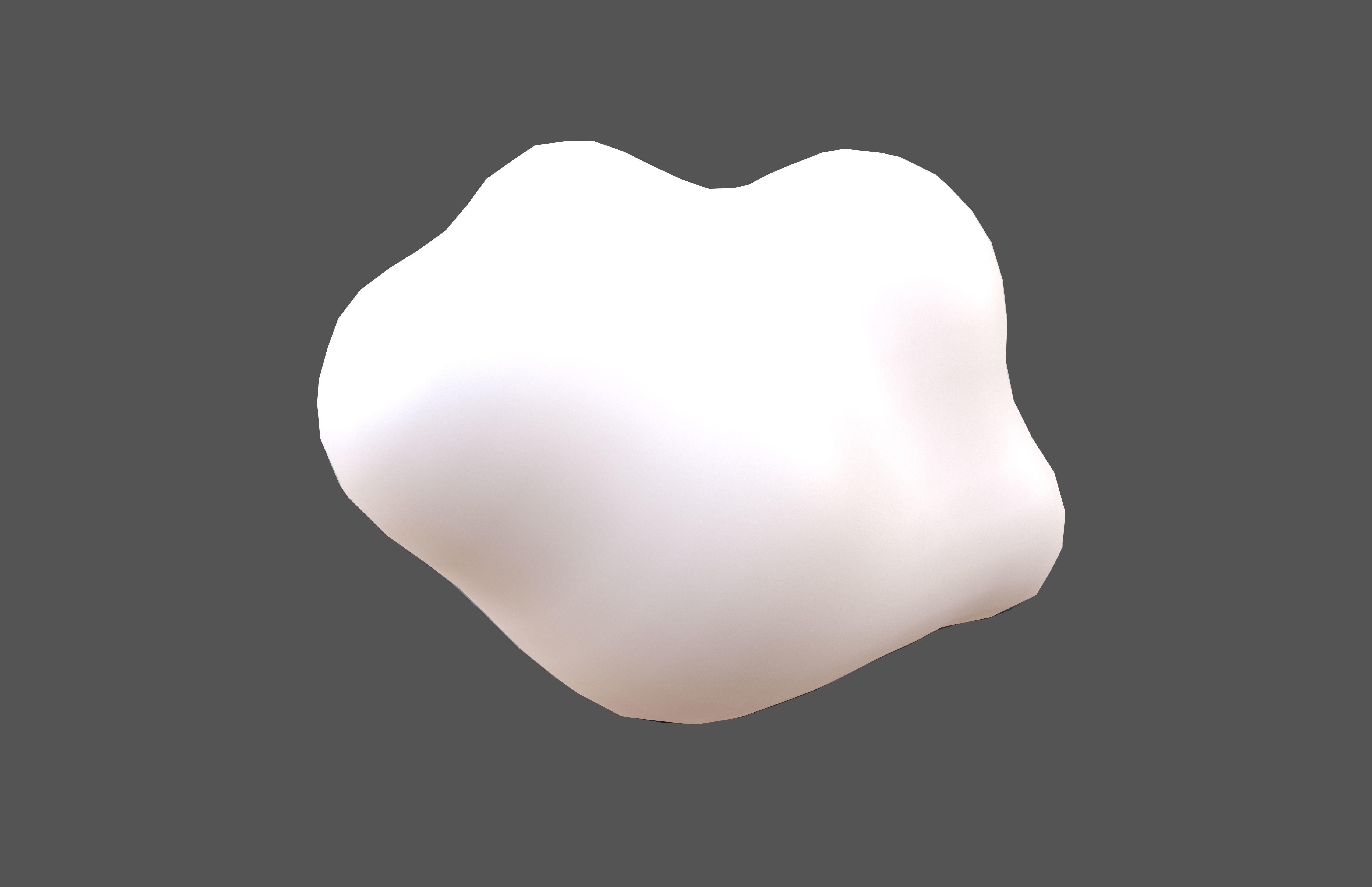 Cartoon Cloud v15 001 Low-poly 3D model_3
