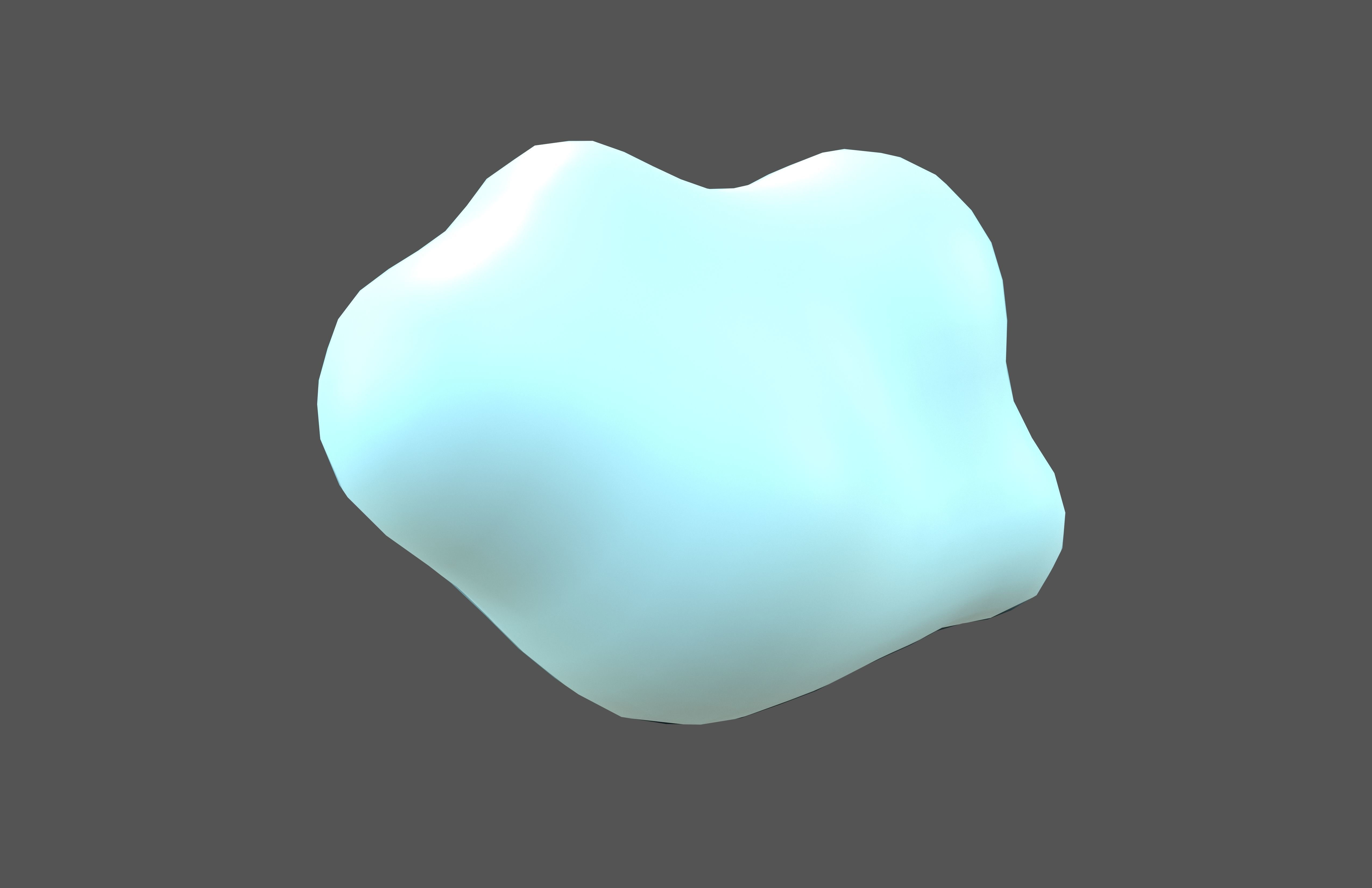 Cartoon Cloud v15 002 Low-poly 3D model_3