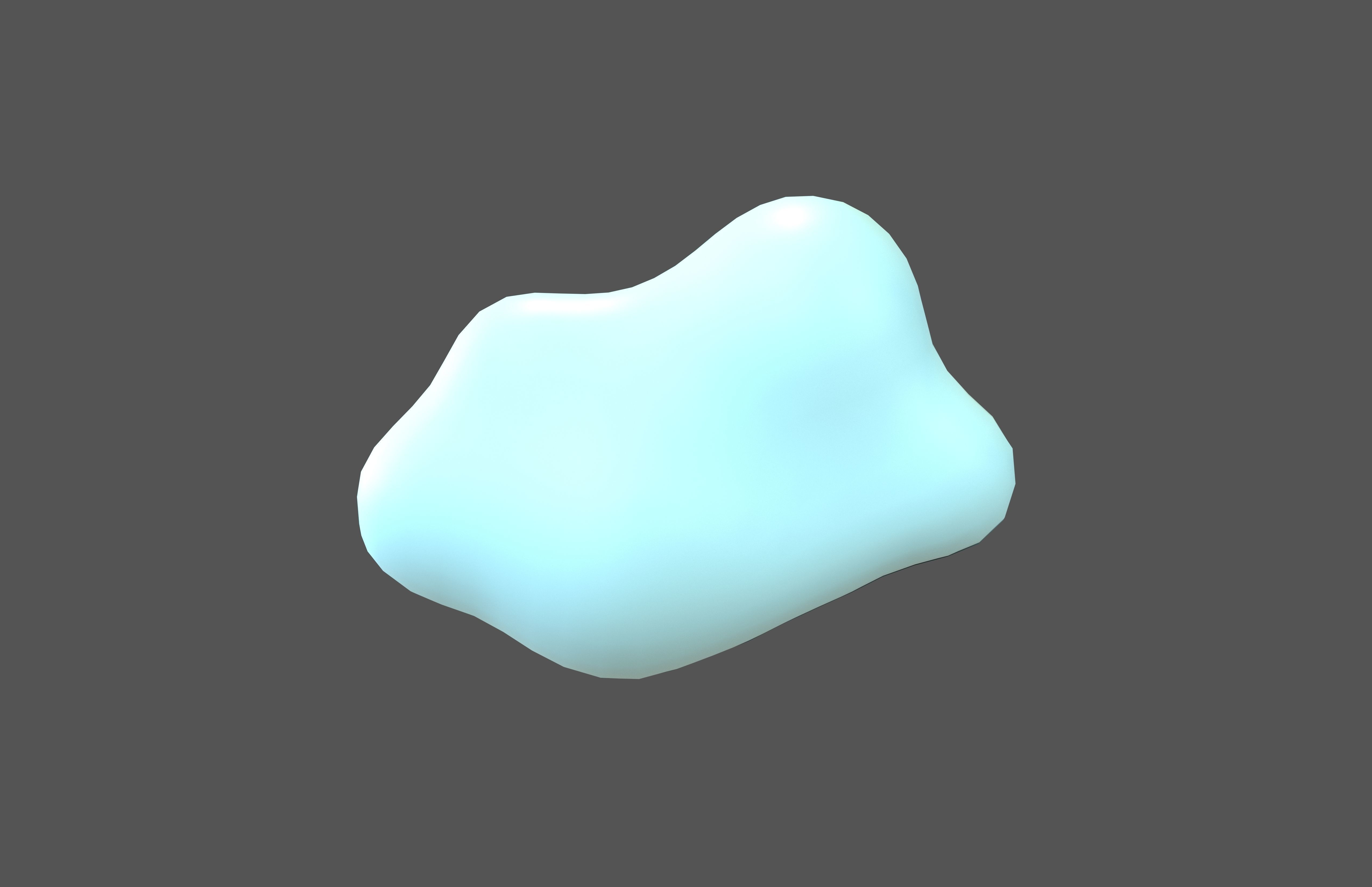 Cartoon Cloud v15 002 Low-poly 3D model_1