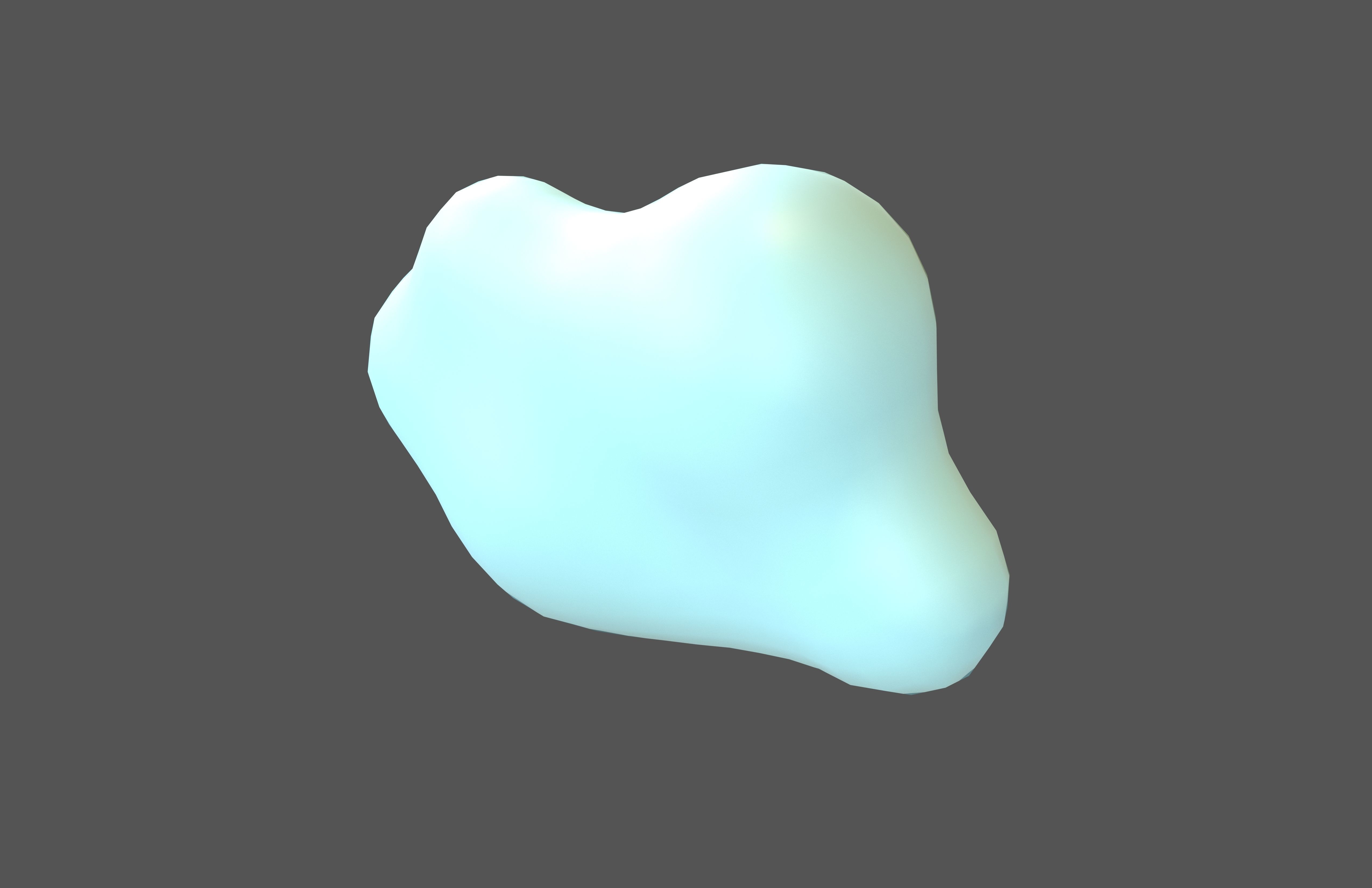 Cartoon Cloud v15 002 Low-poly 3D model_2