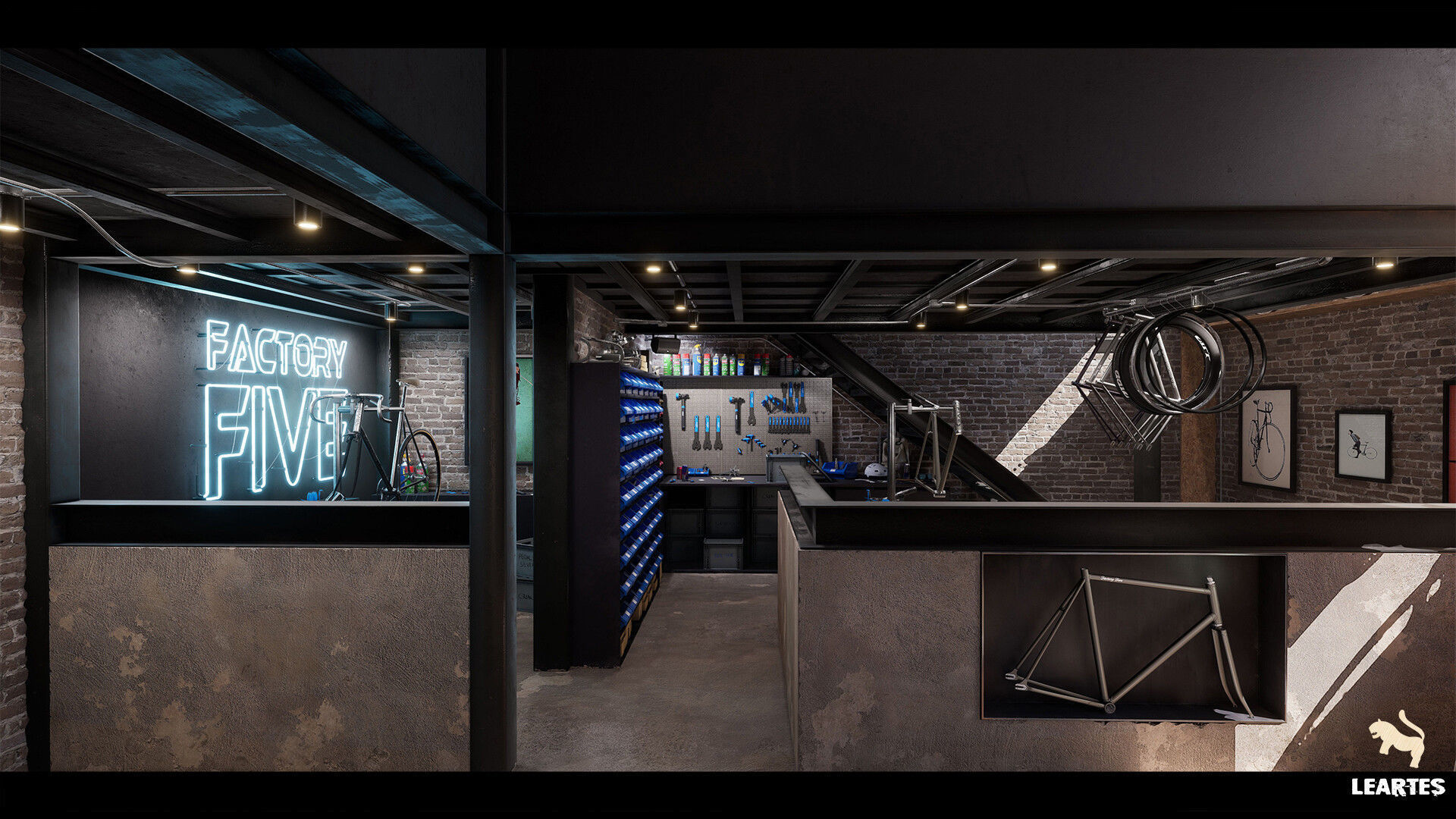 Bike Shop Environment Game Ready Unreal Engine FBX Low-poly 3D model_11