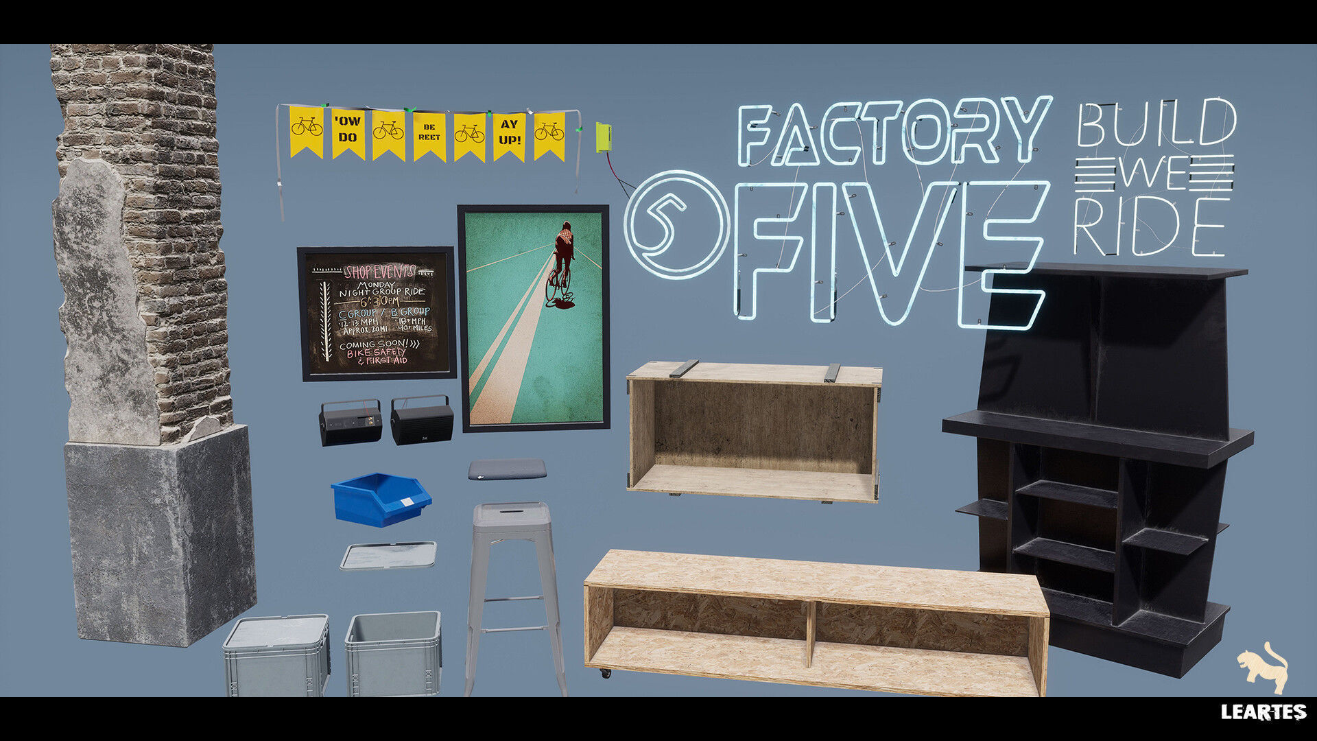 Bike Shop Environment Game Ready Unreal Engine FBX Low-poly 3D model_16