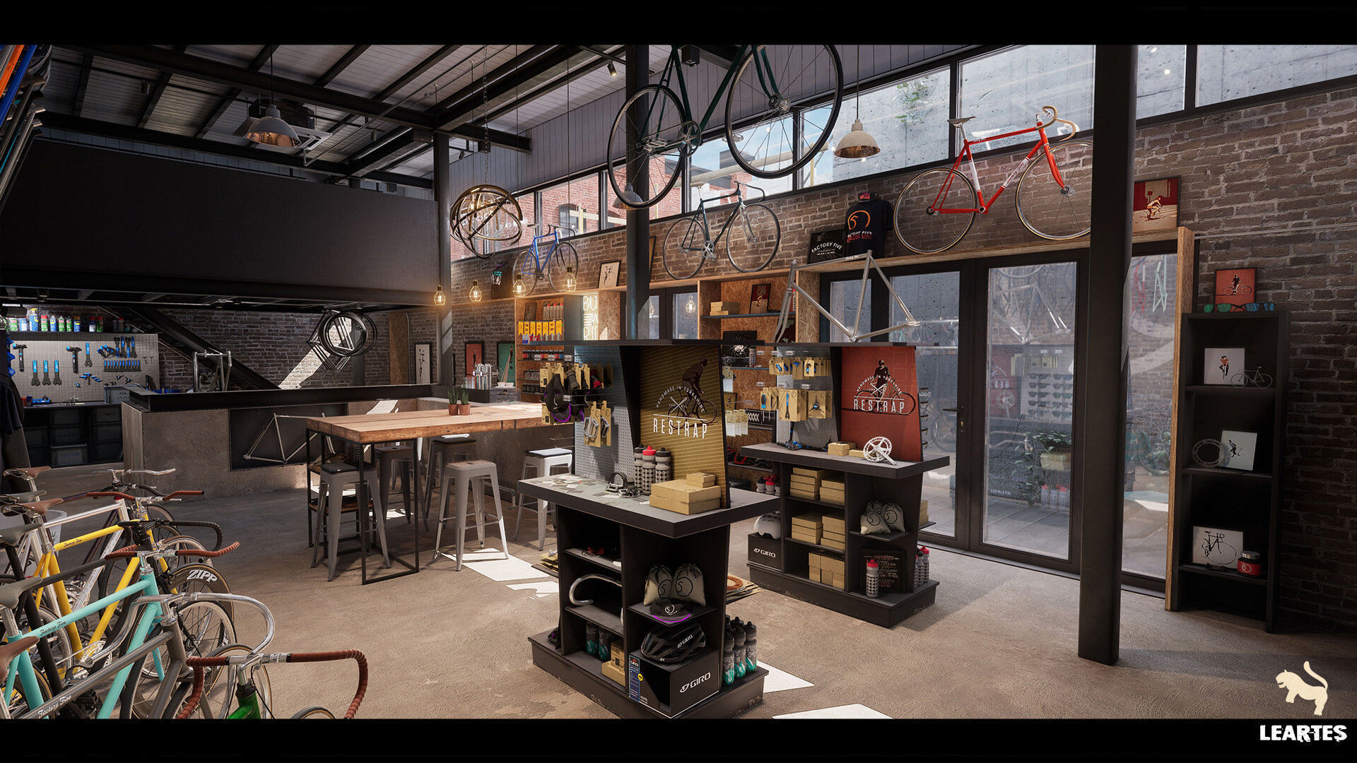 Bike Shop Environment Game Ready Unreal Engine FBX Low-poly 3D model_3