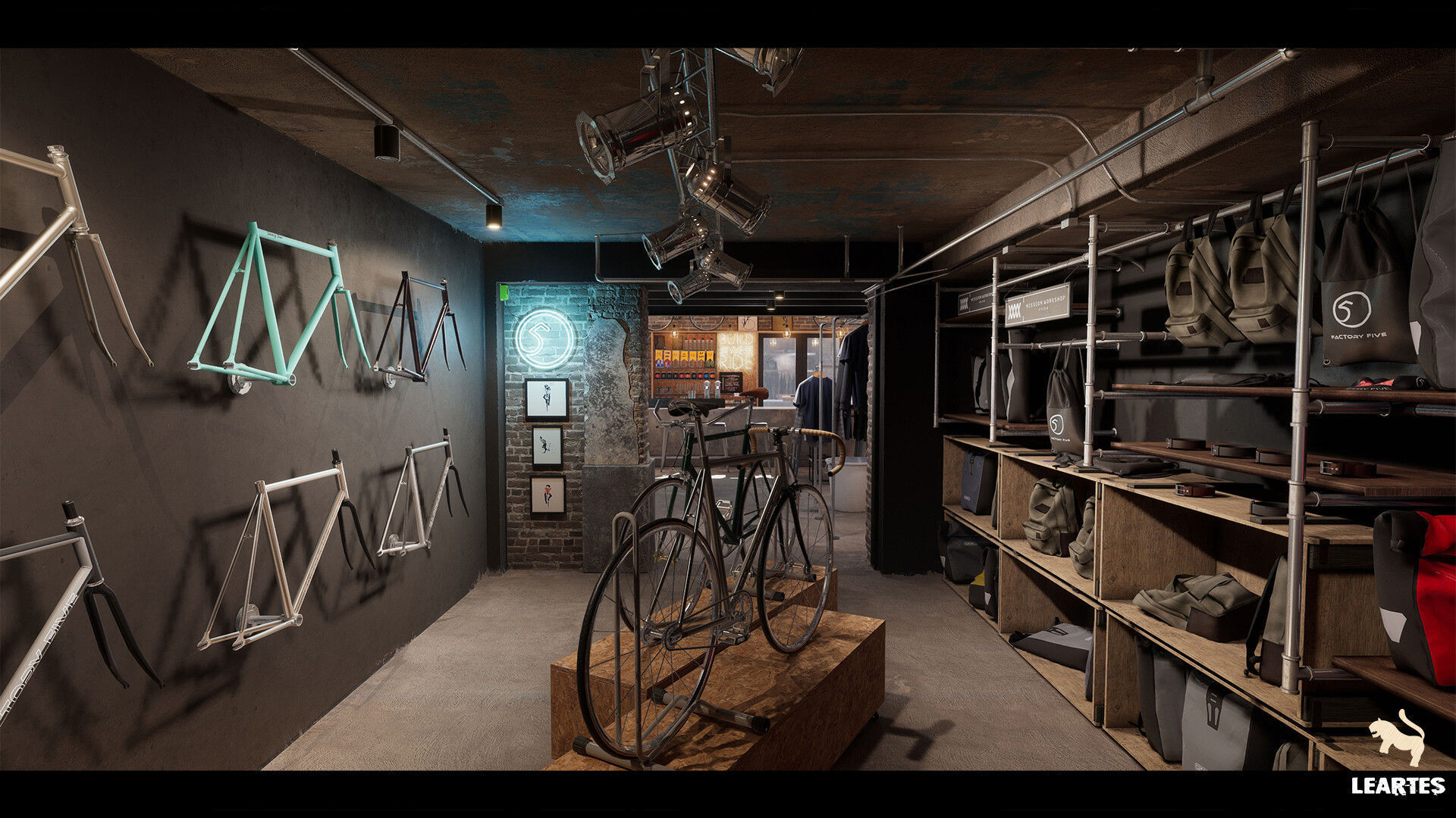 Bike Shop Environment Game Ready Unreal Engine FBX Low-poly 3D model_10