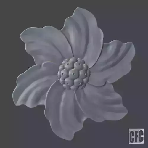WoodCarving floral detail - 3d model for CNC - FlowerCFC20 3D print model