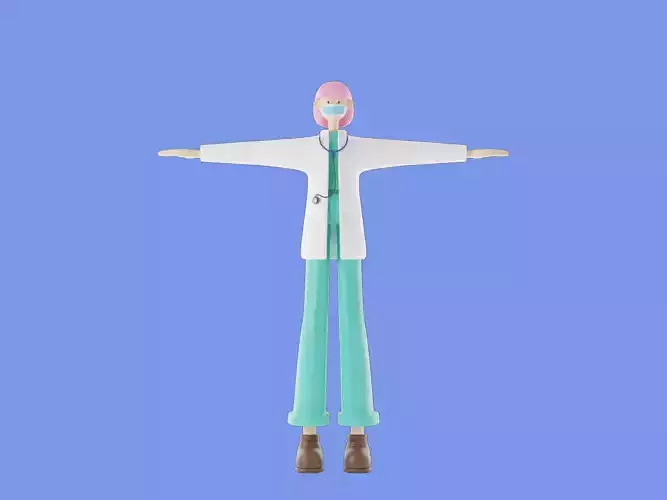 3d character woman doctor