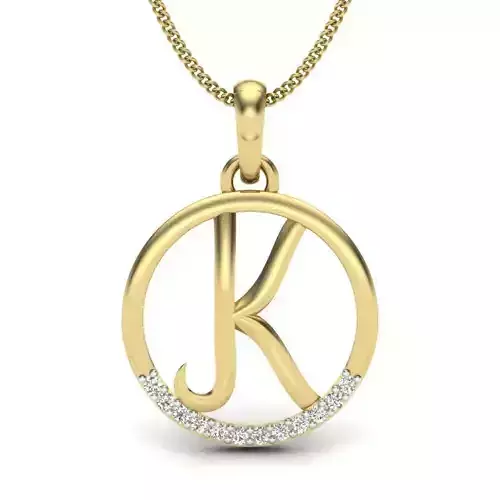 Initial Letter Pendant K