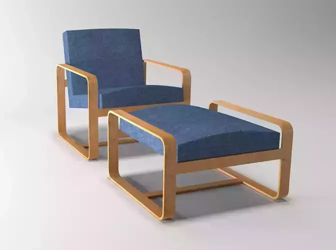 chair lounge and ottoman