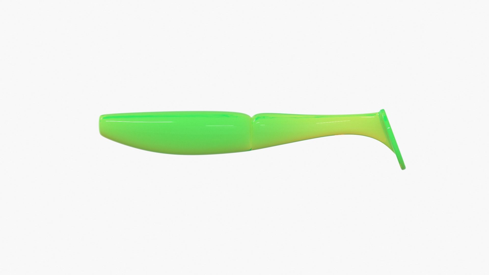 Soft plastic fishing lure 3D print model_1