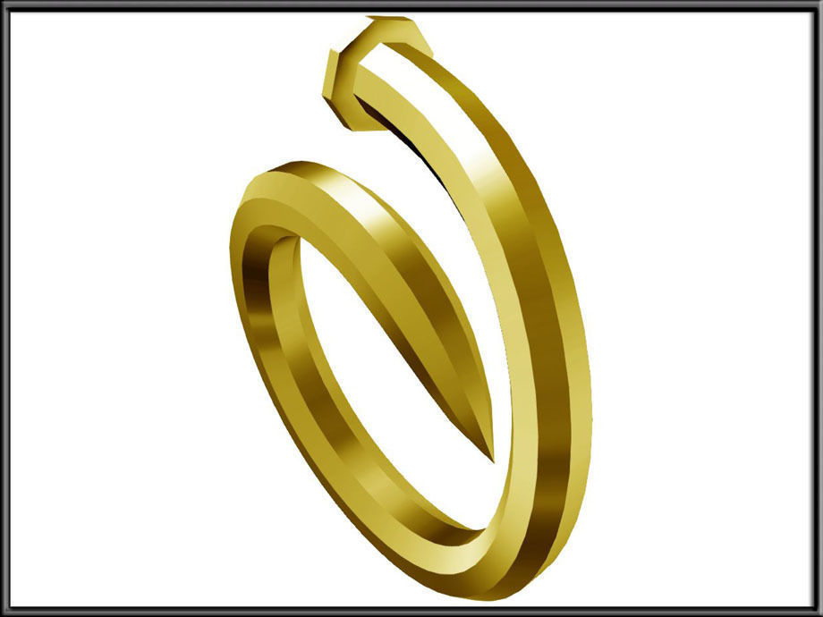 Nail Ring Low-poly 3D model_7