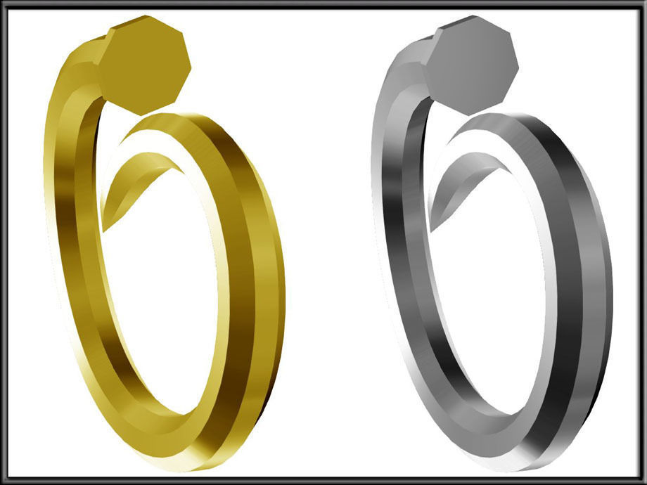 Nail Ring Low-poly 3D model_1