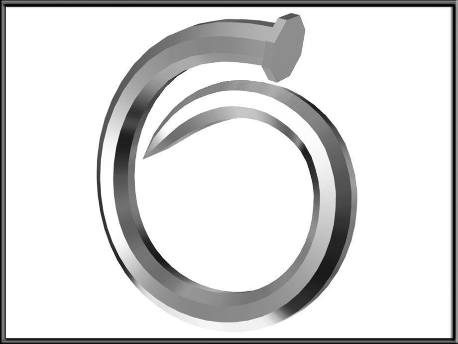 Nail Ring Low-poly 3D model_4