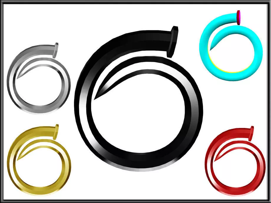 Nail Ring Low-poly 3D model_0