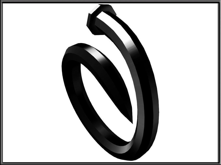 Nail Ring Low-poly 3D model_9