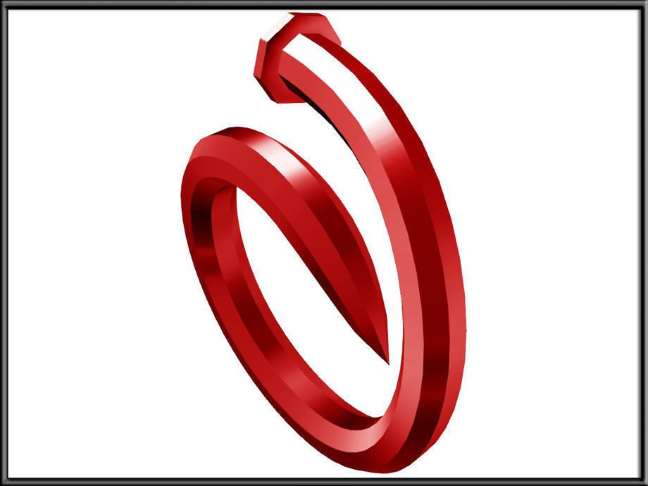 Nail Ring Low-poly 3D model_10