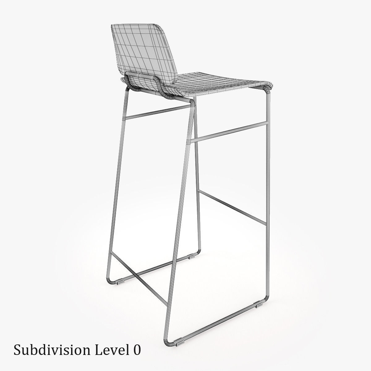 Zeitraum Form Bar Stool 3D model_11