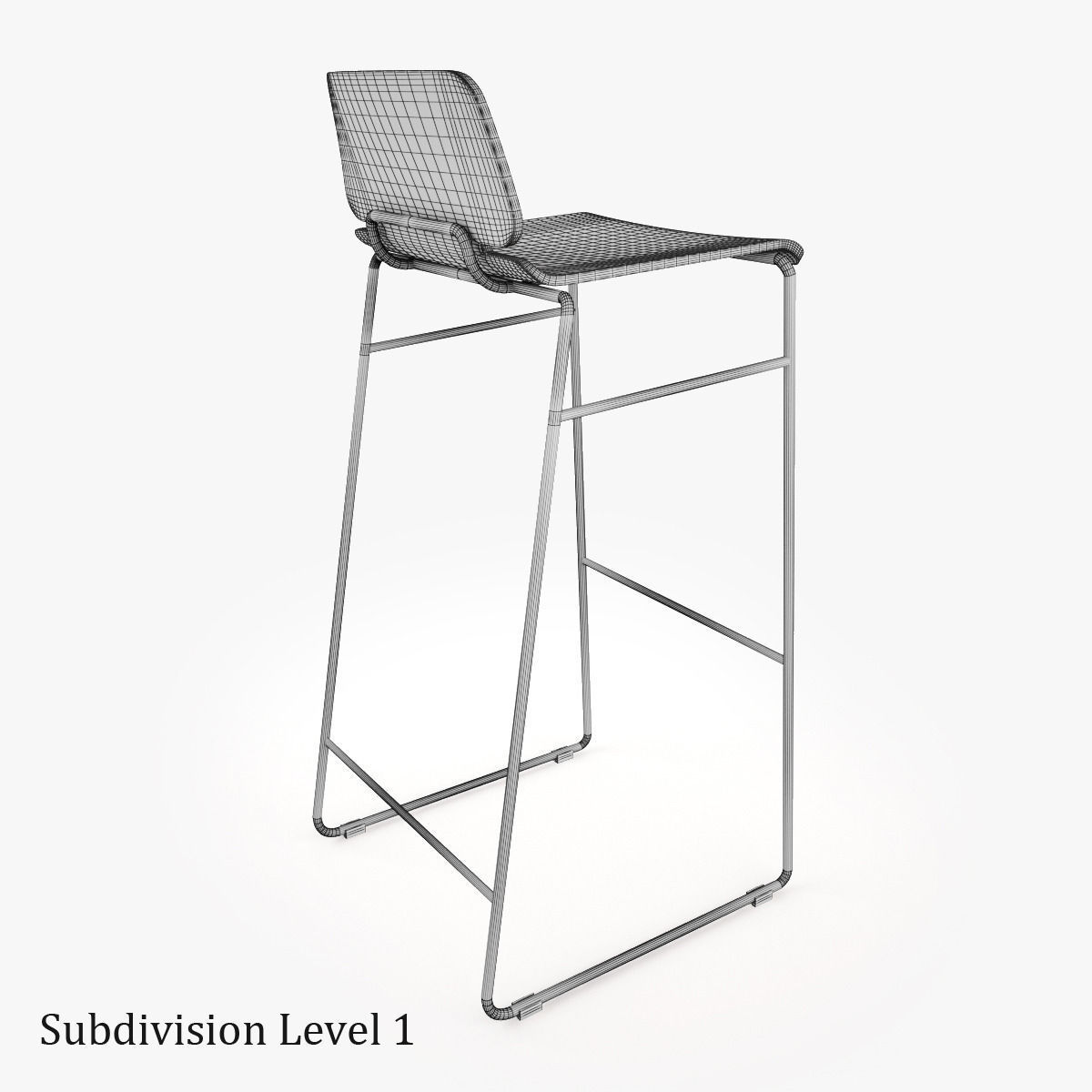 Zeitraum Form Bar Stool 3D model_12