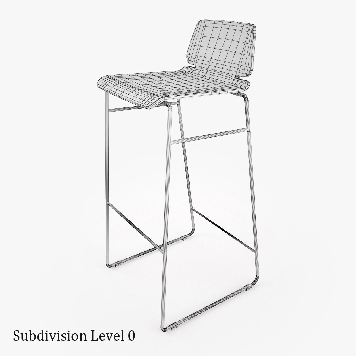Zeitraum Form Bar Stool 3D model_10
