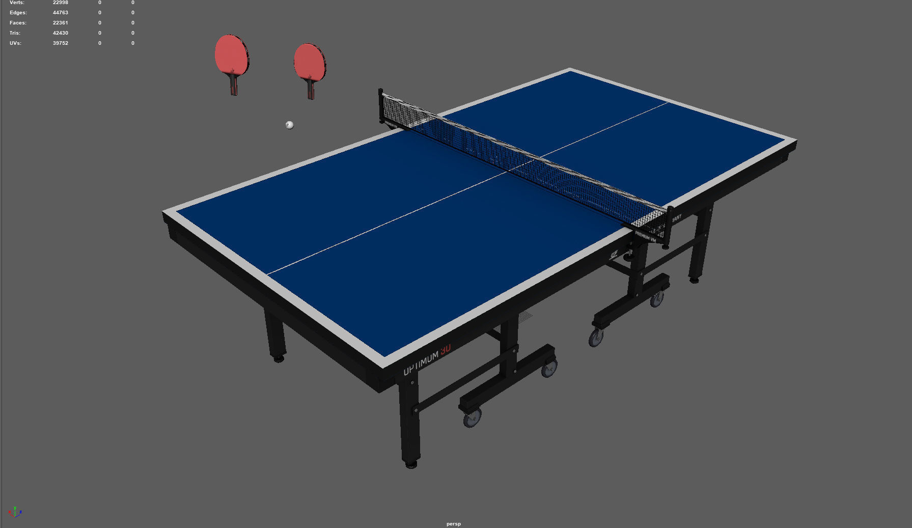 Ping pong table 3D model_6