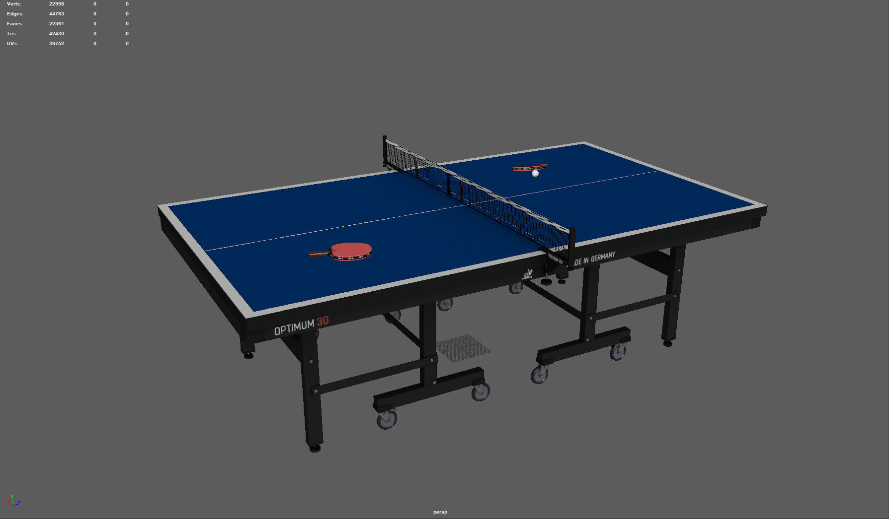 Ping pong table 3D model_8
