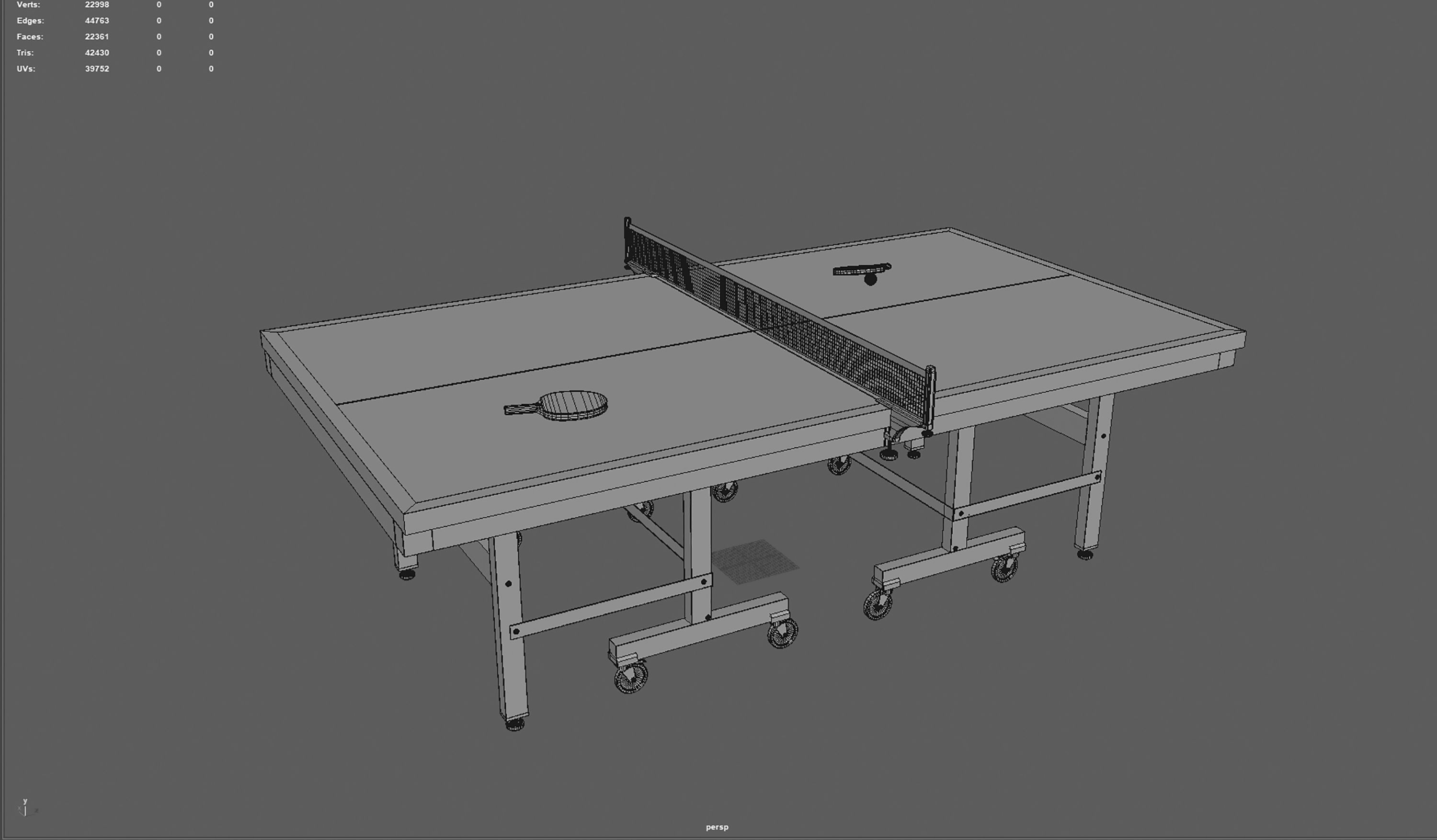 Ping pong table 3D model_5