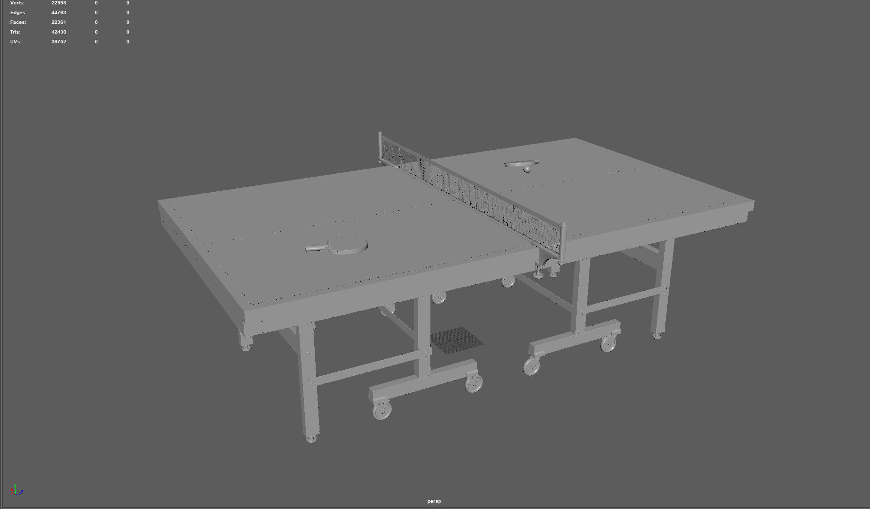 Ping pong table 3D model_4
