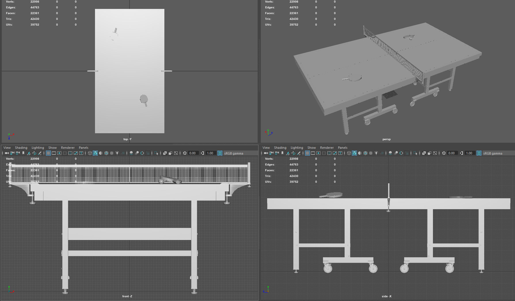 Ping pong table 3D model_16