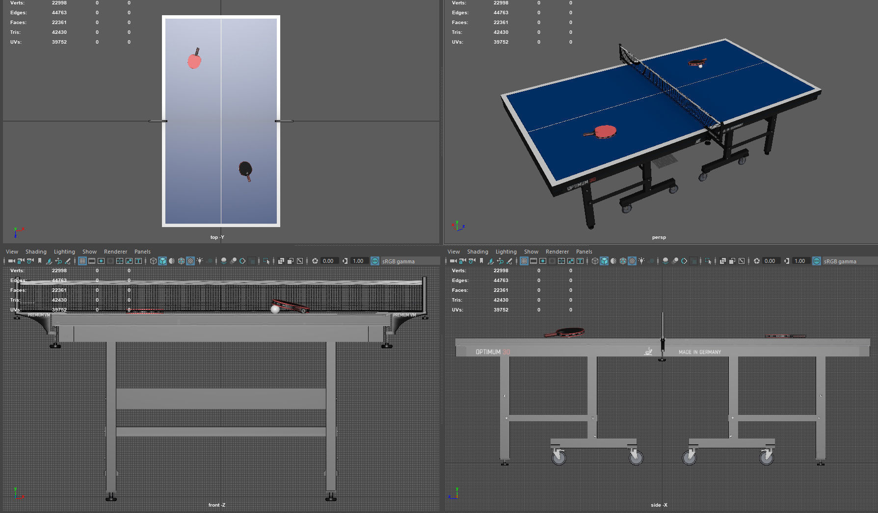 Ping pong table 3D model_15