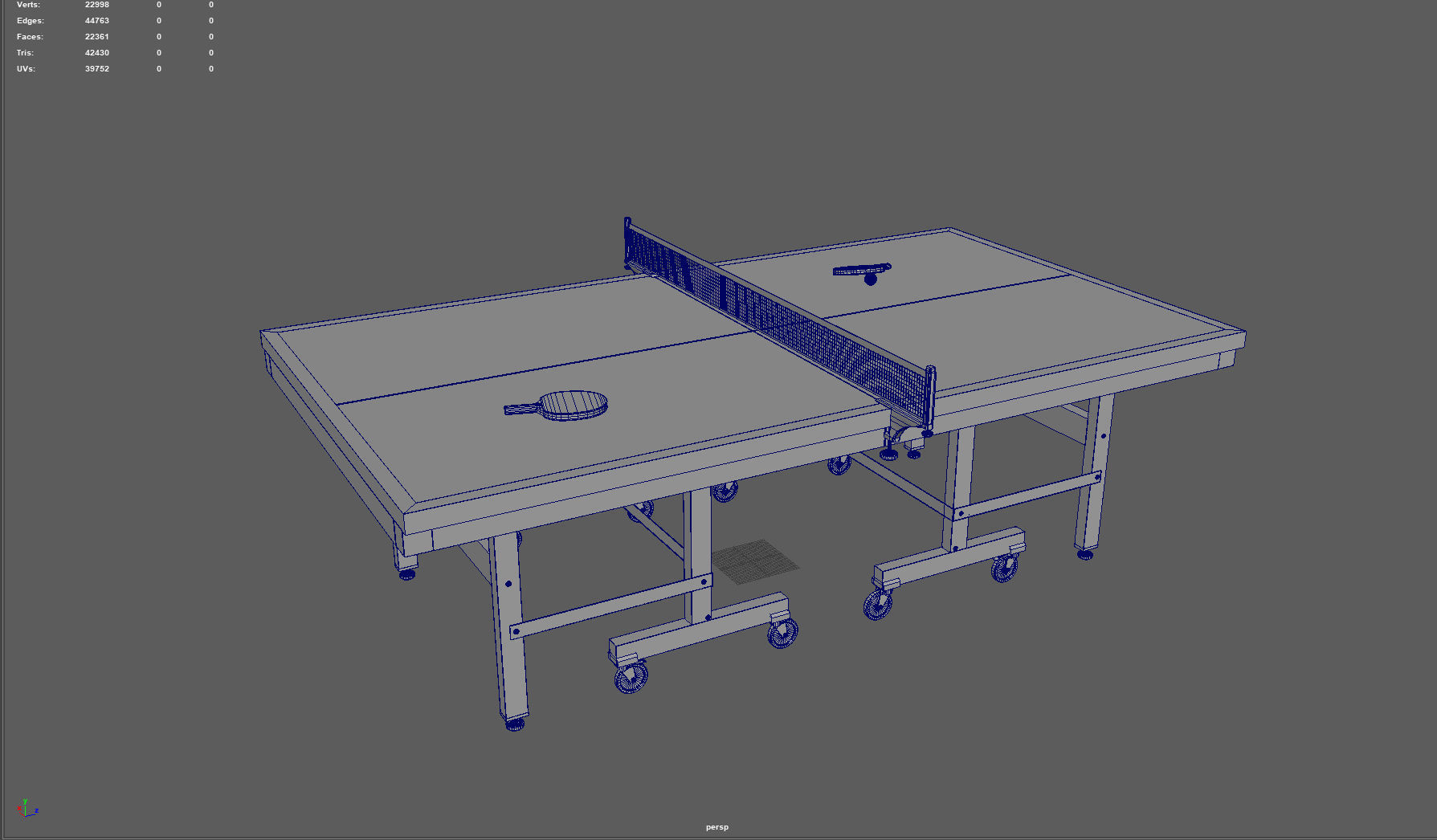 Ping pong table 3D model_14