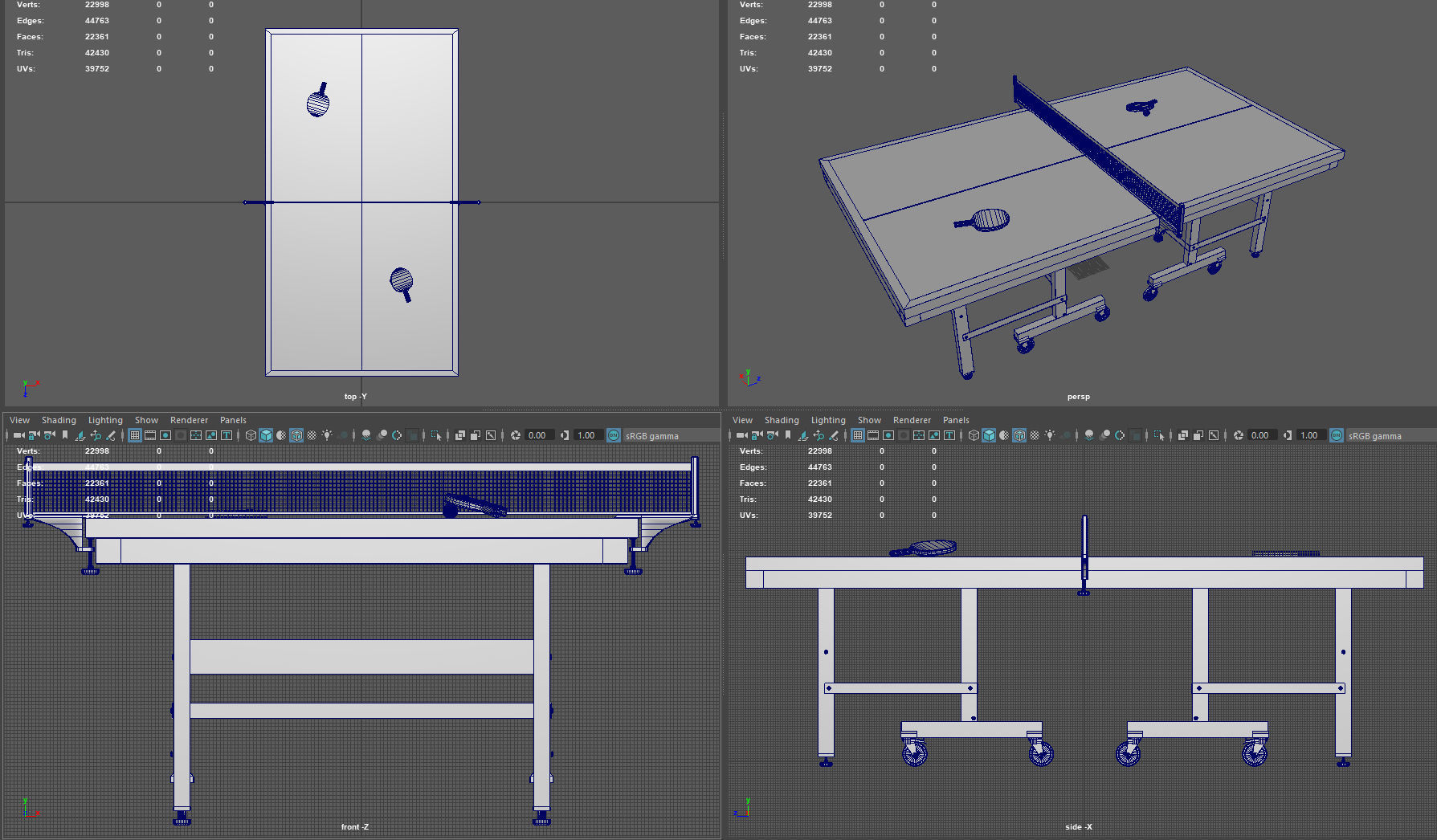 Ping pong table 3D model_17