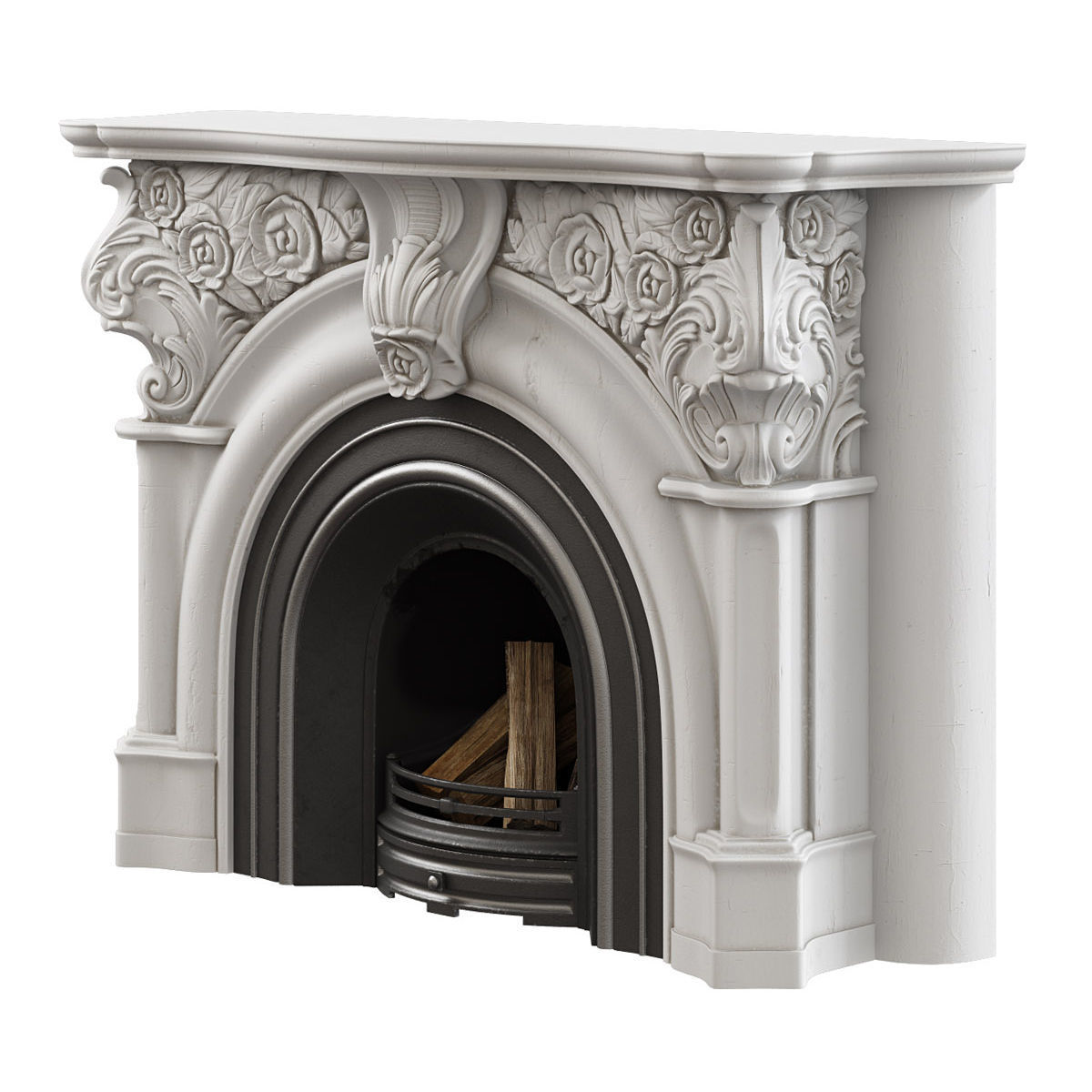 Victorian Fireplace 3D model_1