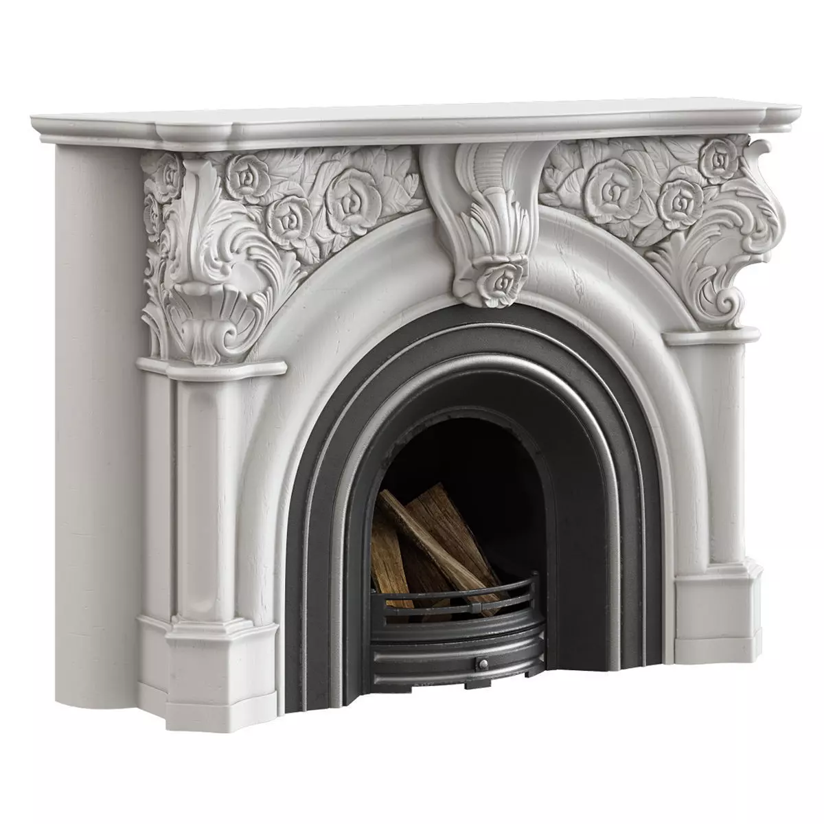 Victorian Fireplace 3D model_0