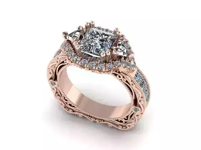Engagement Ring 270 3D print model